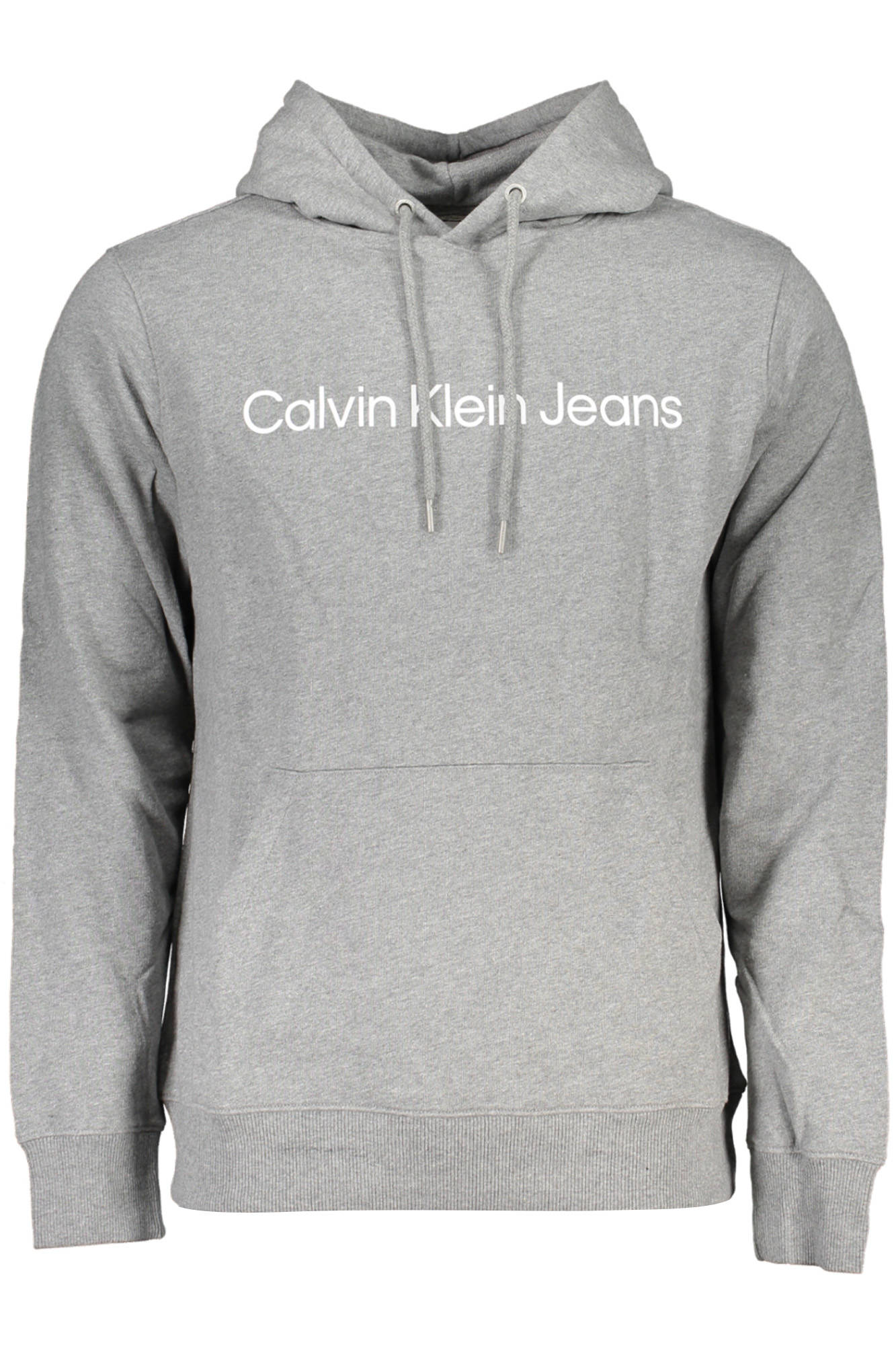 SWEAT-SHIRT SANS FERMETURE ÉCLAIR GRIS CALVIN KLEIN POUR HOMMES - CALVIN KLEIN