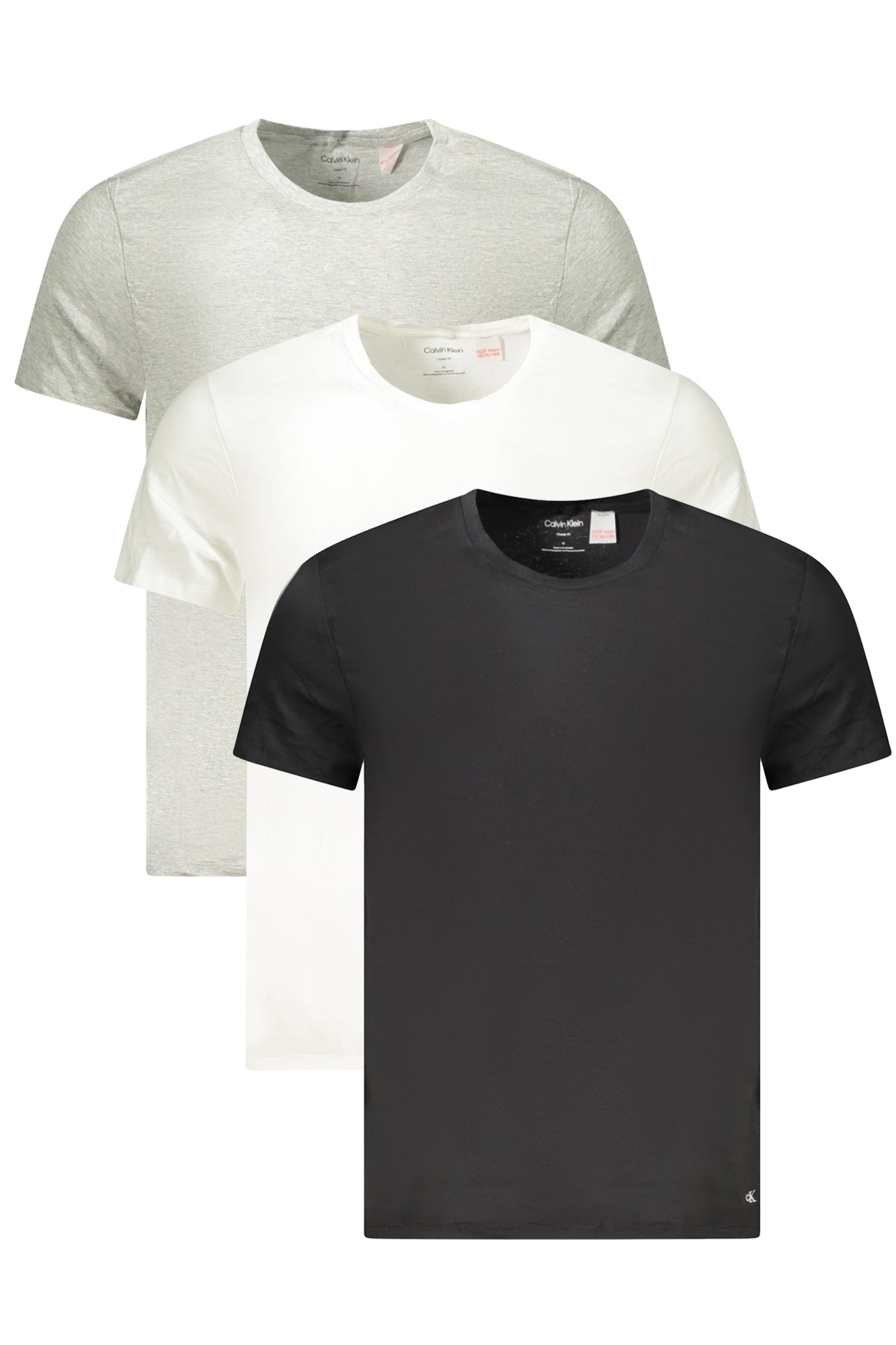 T-SHIRT À MANCHES COURTES POUR HOMMES CALVIN KLEIN GRIS - CALVIN KLEIN