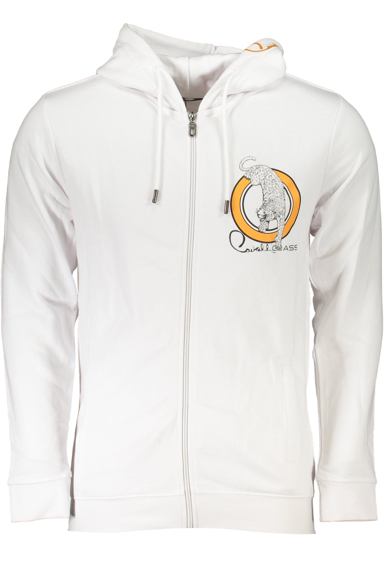 SWEAT-SHIRT ZIPPÉ BLANC HOMME CAVALLI CLASS - CAVALLI CLASS