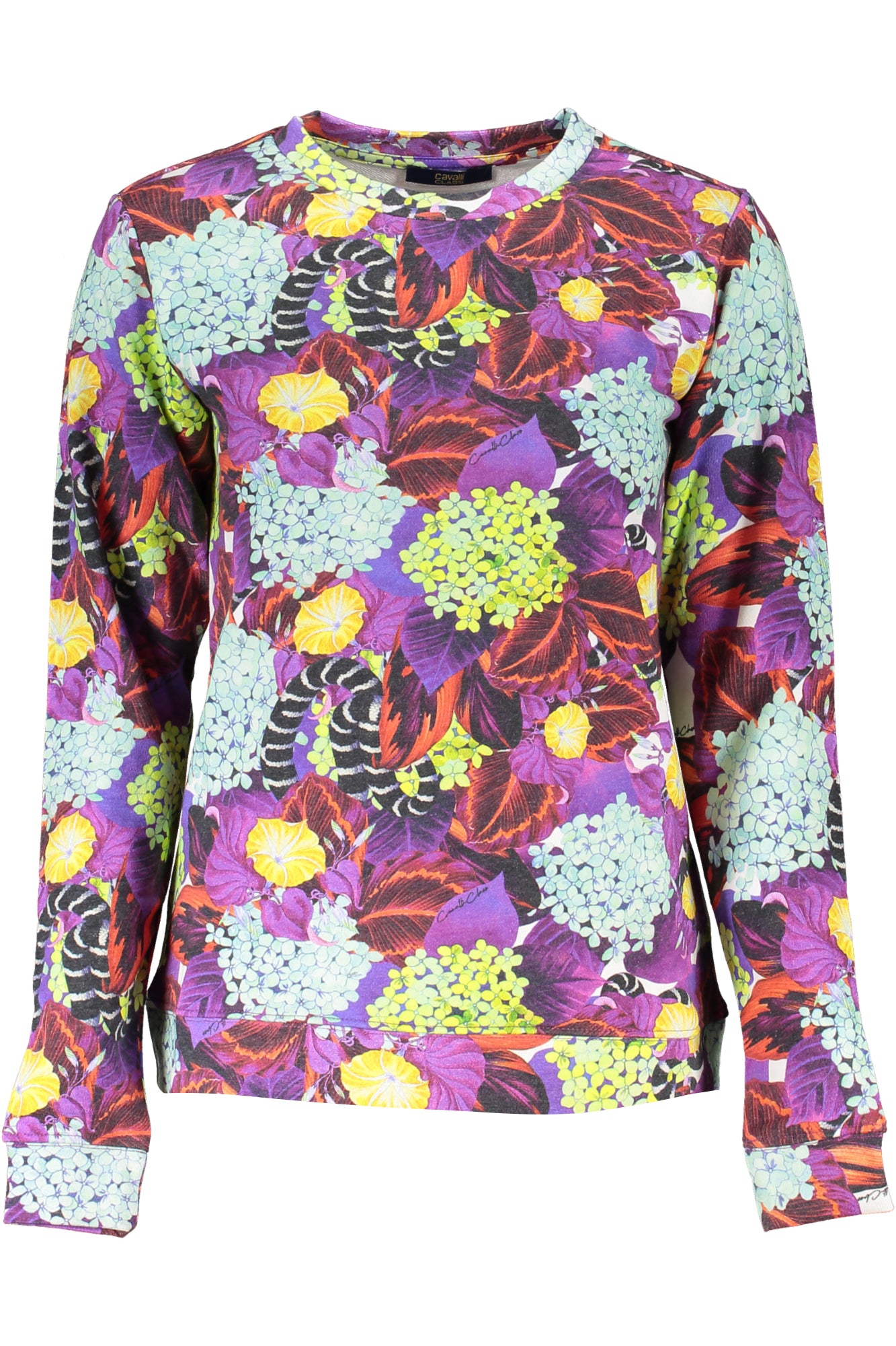 SWEAT-SHIRT FEMME CAVALLI CLASS SANS ZIP VIOLET - CAVALLI CLASS