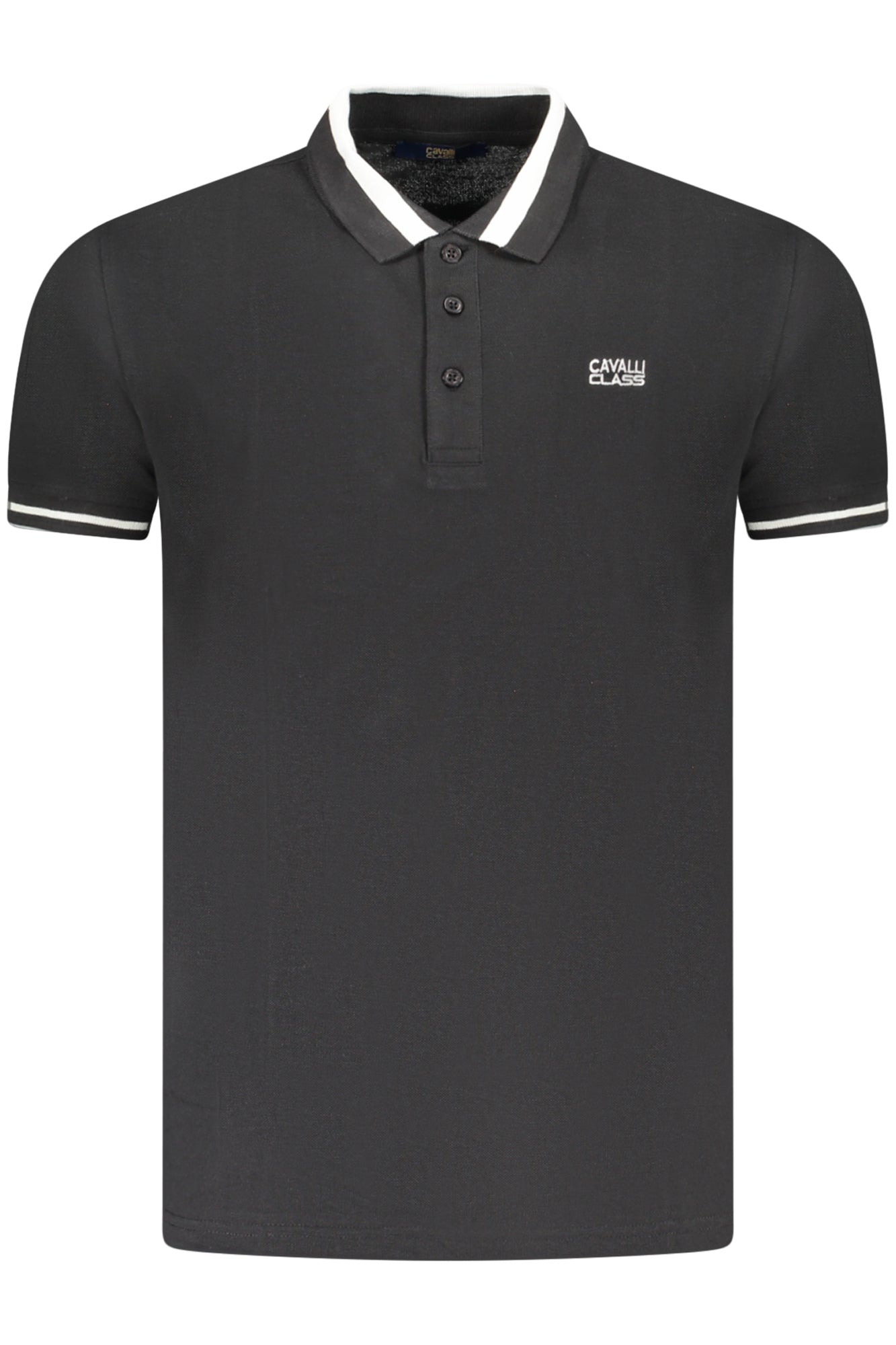 CAVALLI CLASS POLO MANCHES COURTES HOMME NOIR - CAVALLI CLASS