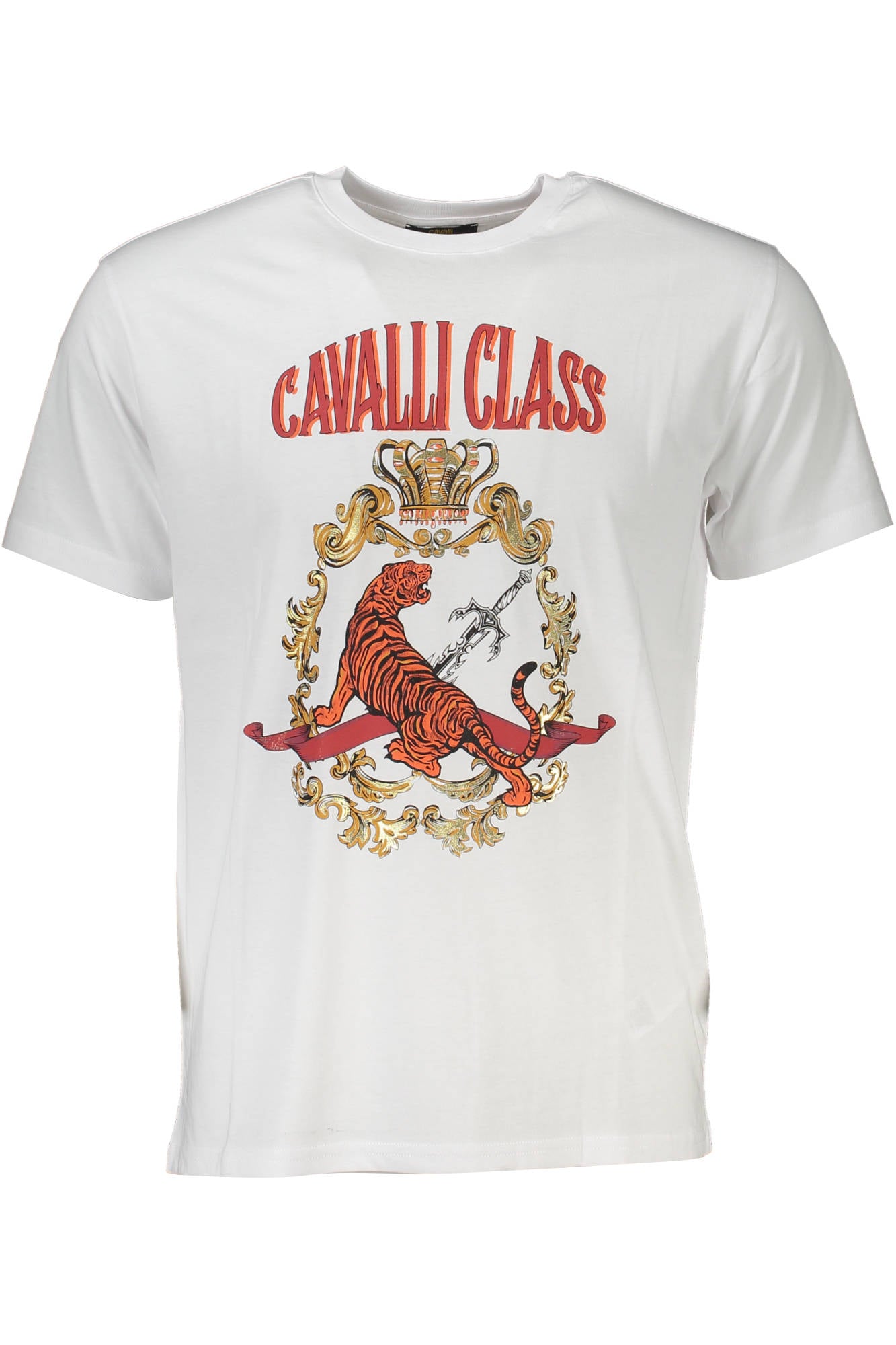 CAVALLI CLASS T-SHIRT MANCHES COURTES HOMME BLANC - CAVALLI CLASS