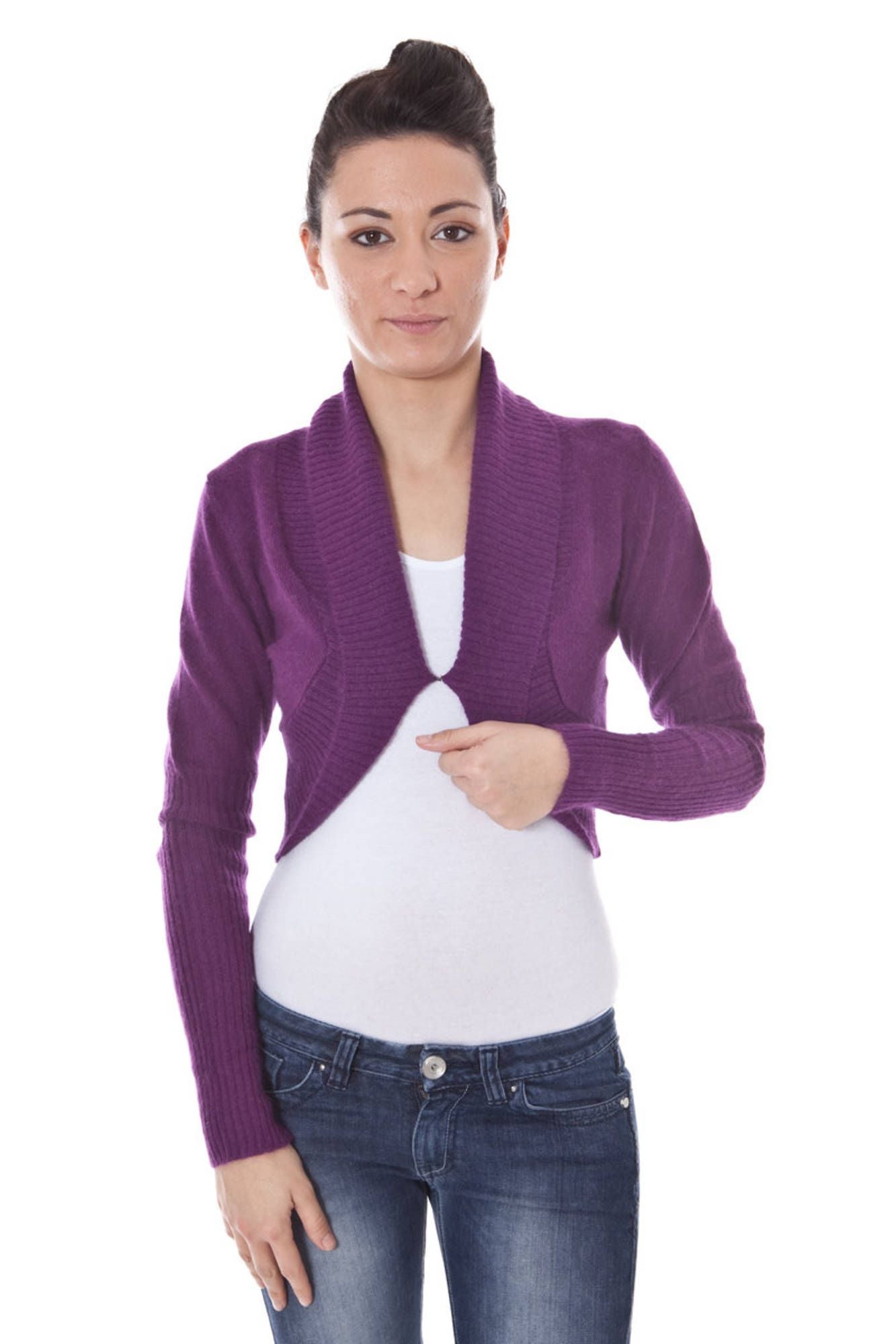 DATCH SHRUG MANCHES LONGUES VIOLET FEMME - DATCH
