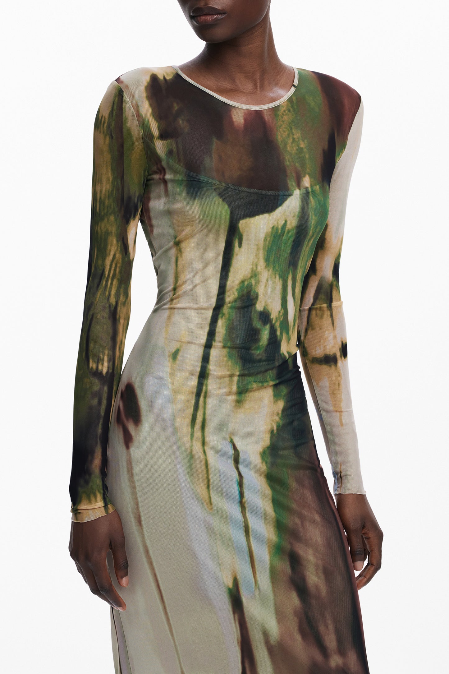 ROBE LONGUE FEMME DESIGUAL VERTE - DESIGUAL