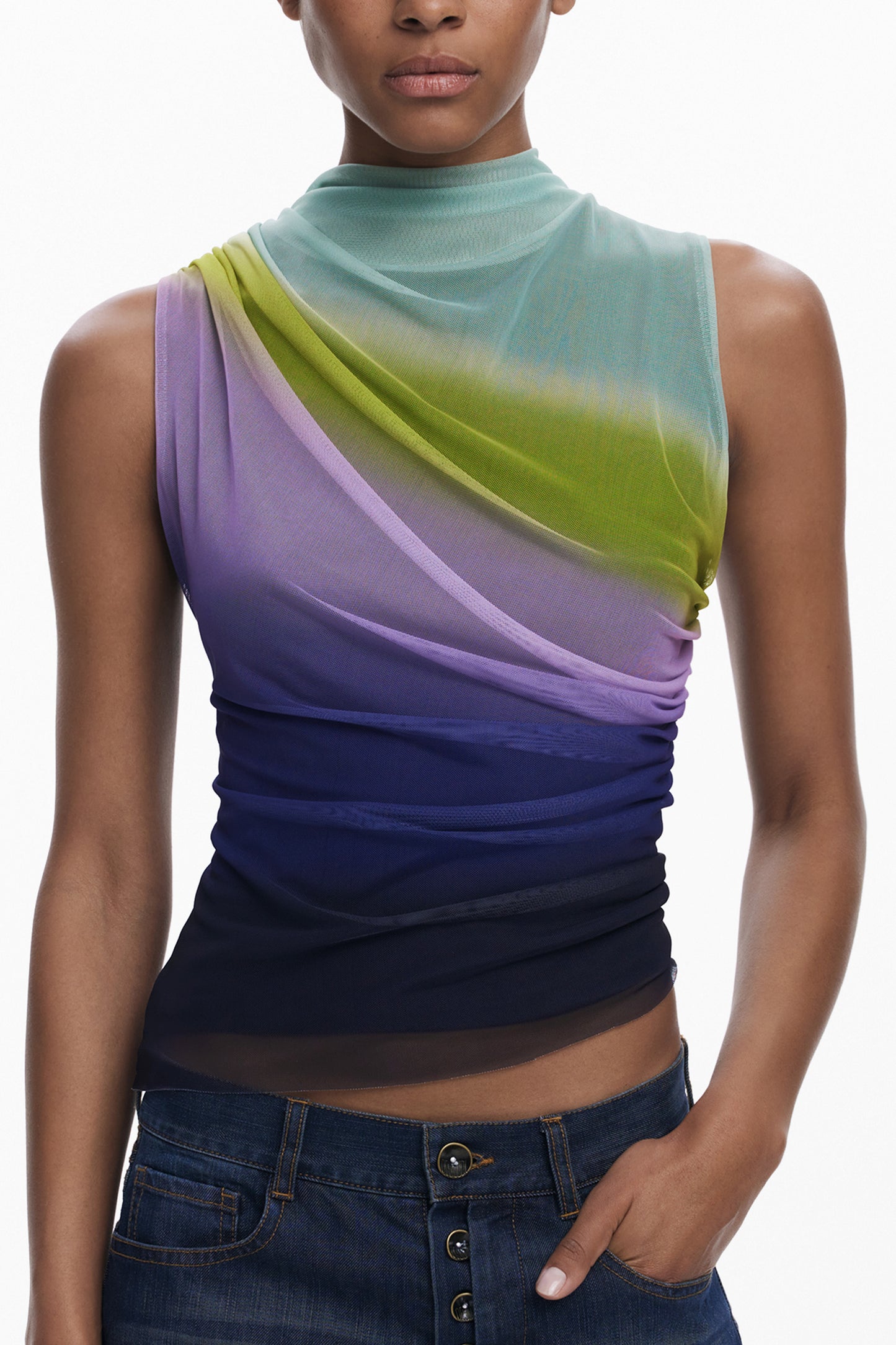 DÉBARDEUR VERT POUR FEMME DESIGUAL - DESIGUAL