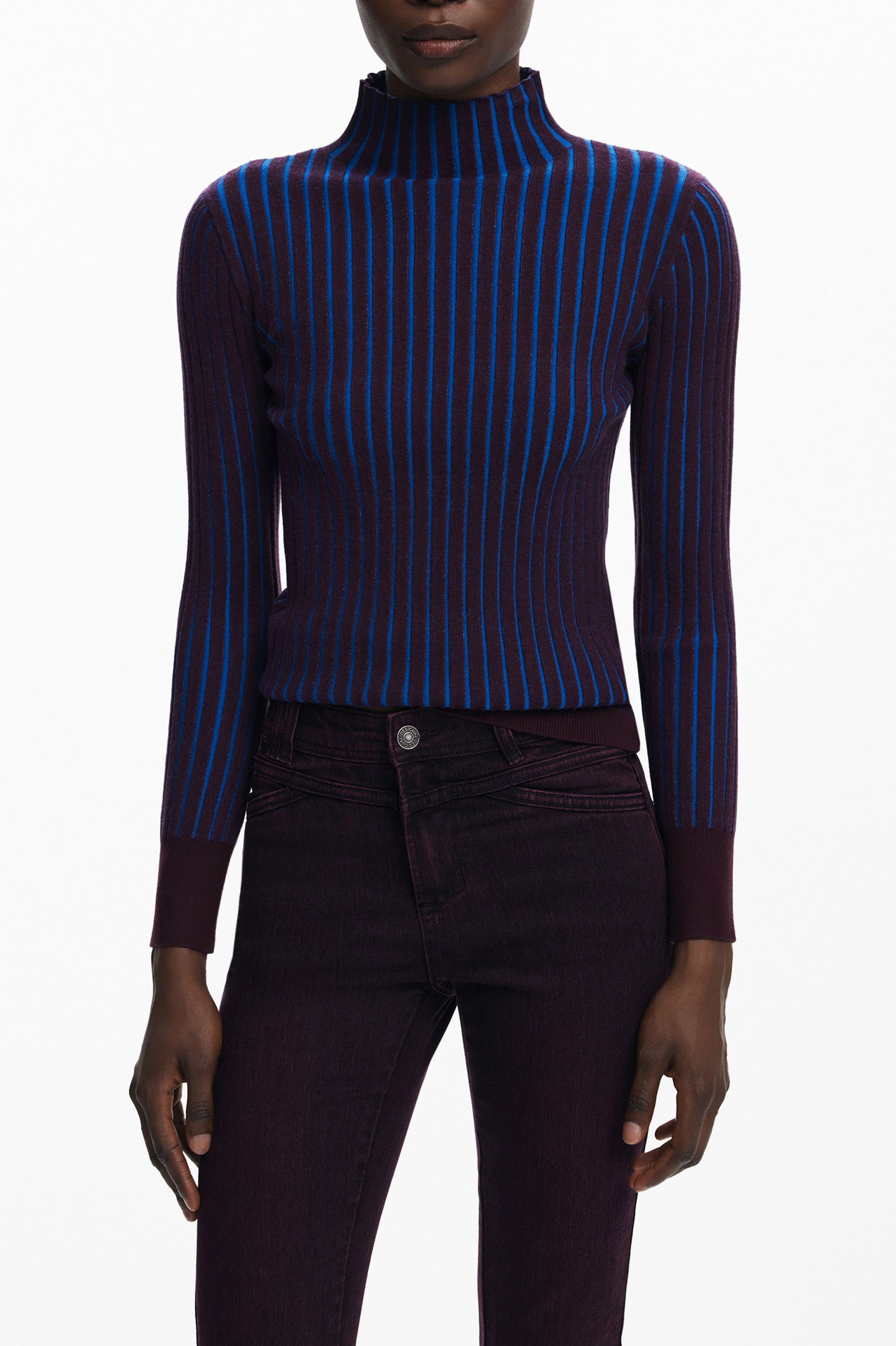 PULL MARRON POUR FEMME DESIGUAL - DESIGUAL