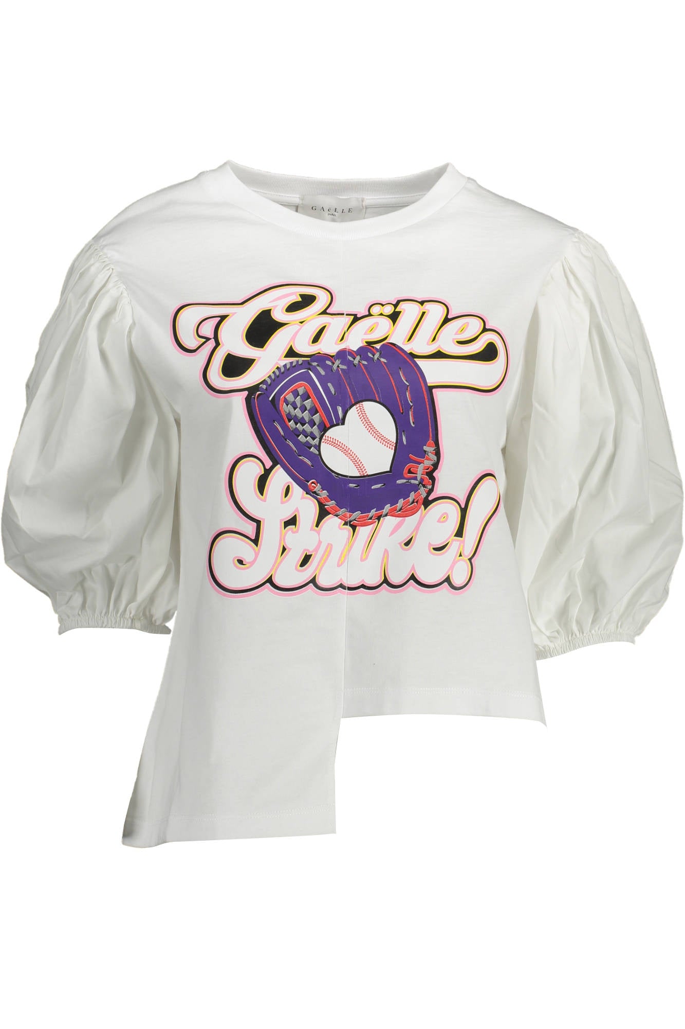 GAELLE PARIS T-SHIRT MANCHES 3/4 FEMME BLANC - GAELLE PARIS