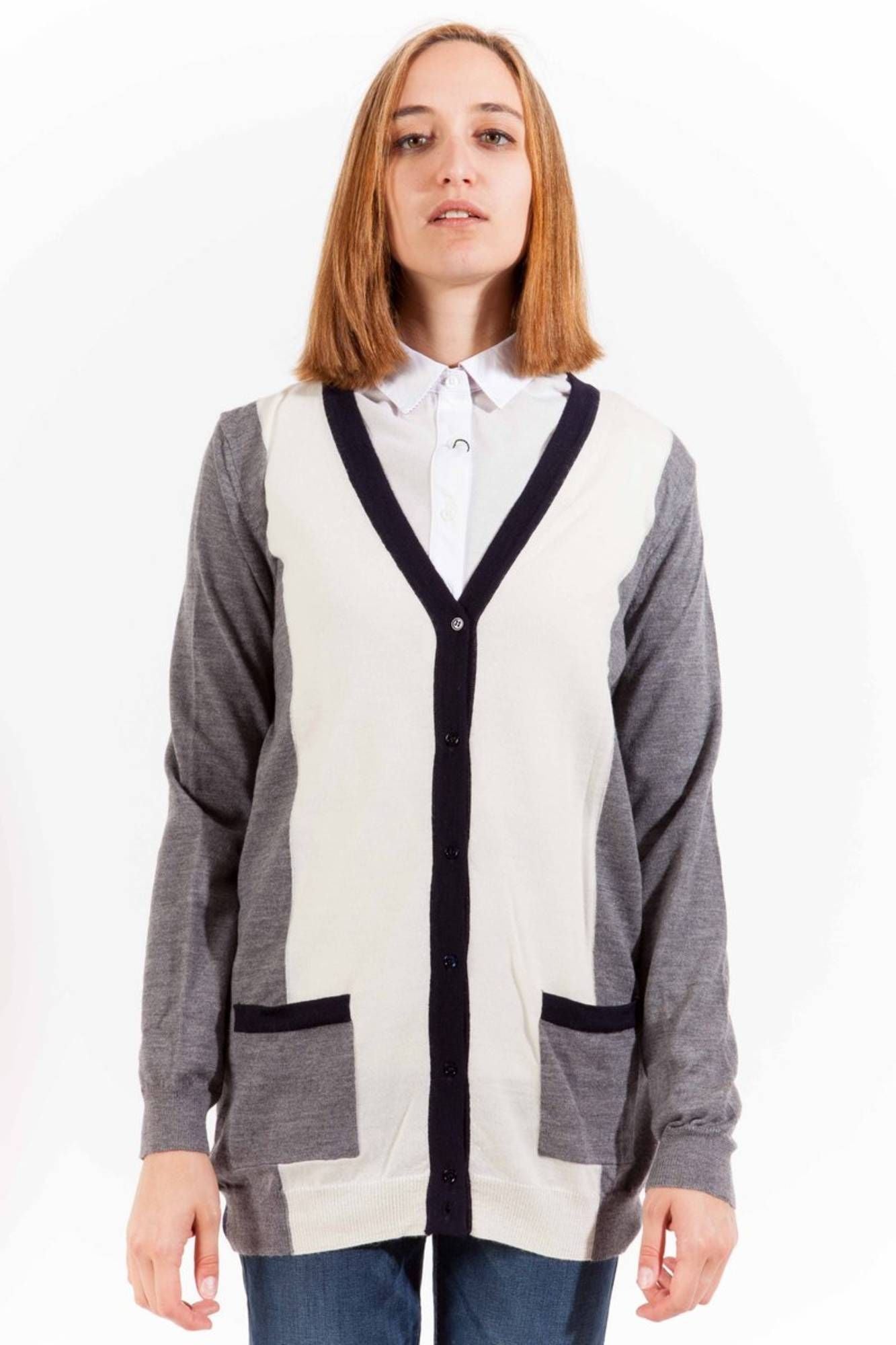 GANT CARDIGAN FEMME GRIS - GANT