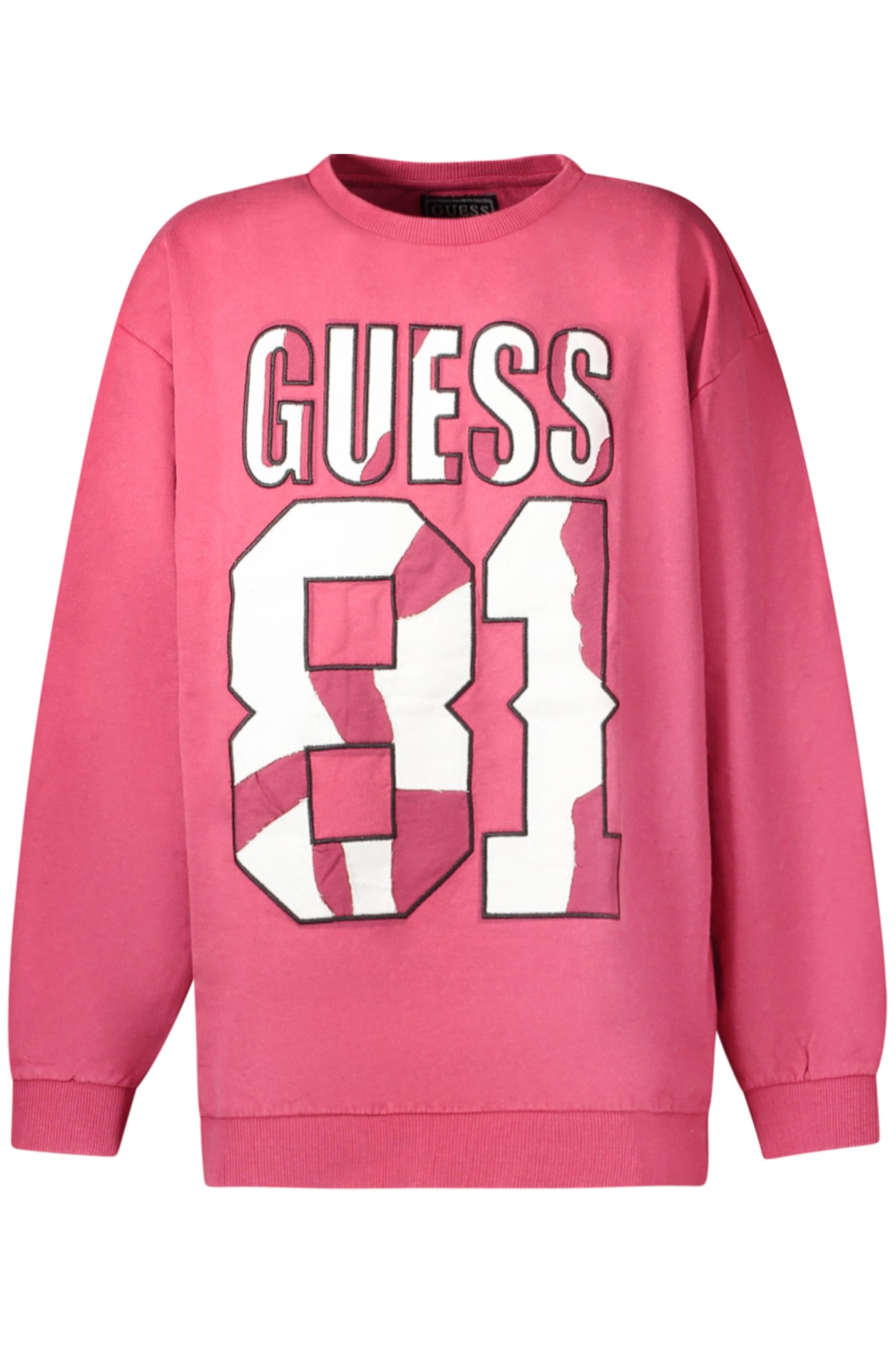 SWEAT-SHIRT GUESS JEANS SANS ZIP ENFANT ROUGE - GUESS JEANS