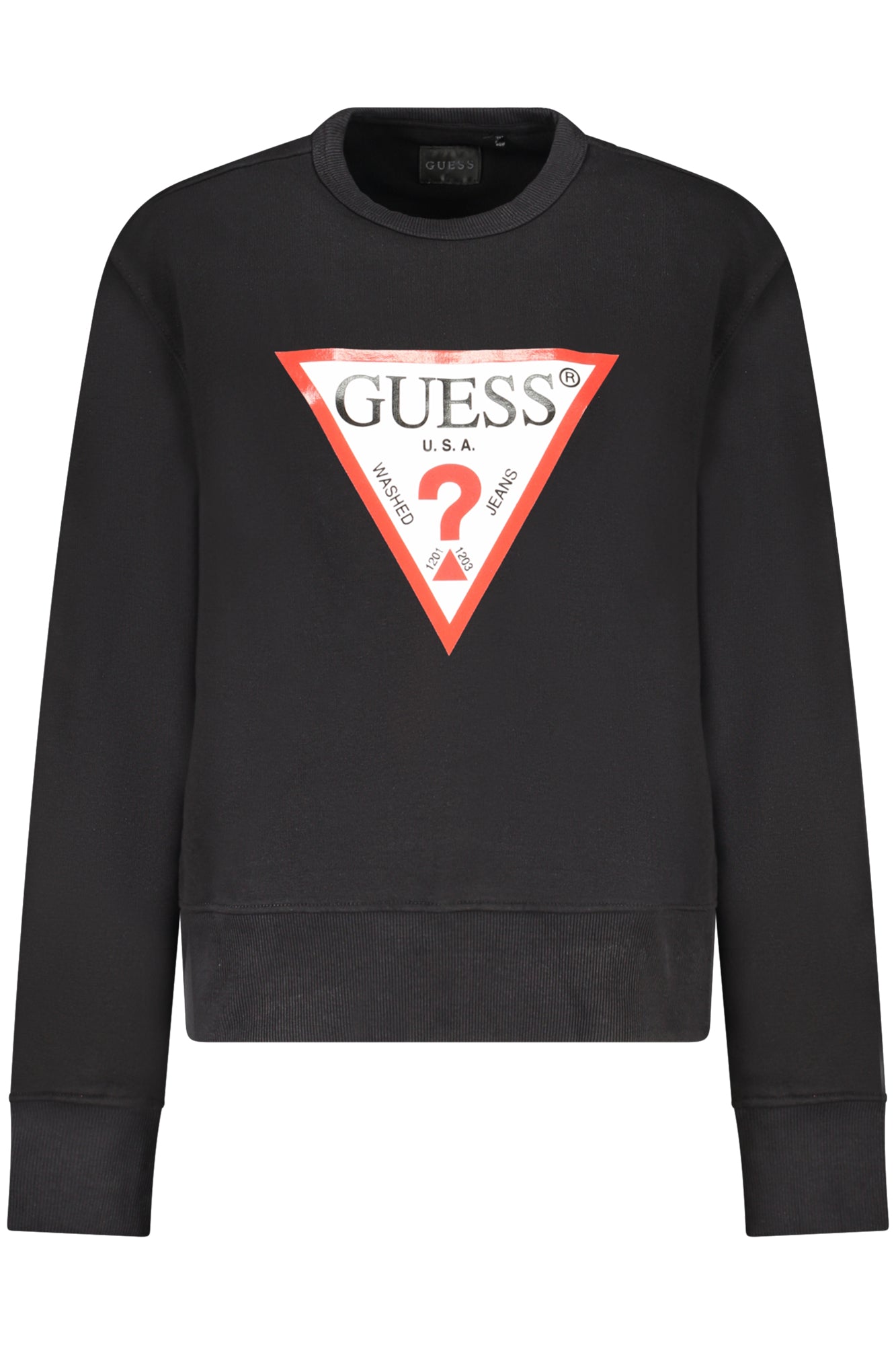 Sweat-shirt zippé noir pour femme Guess Jeans - GUESS JEANS