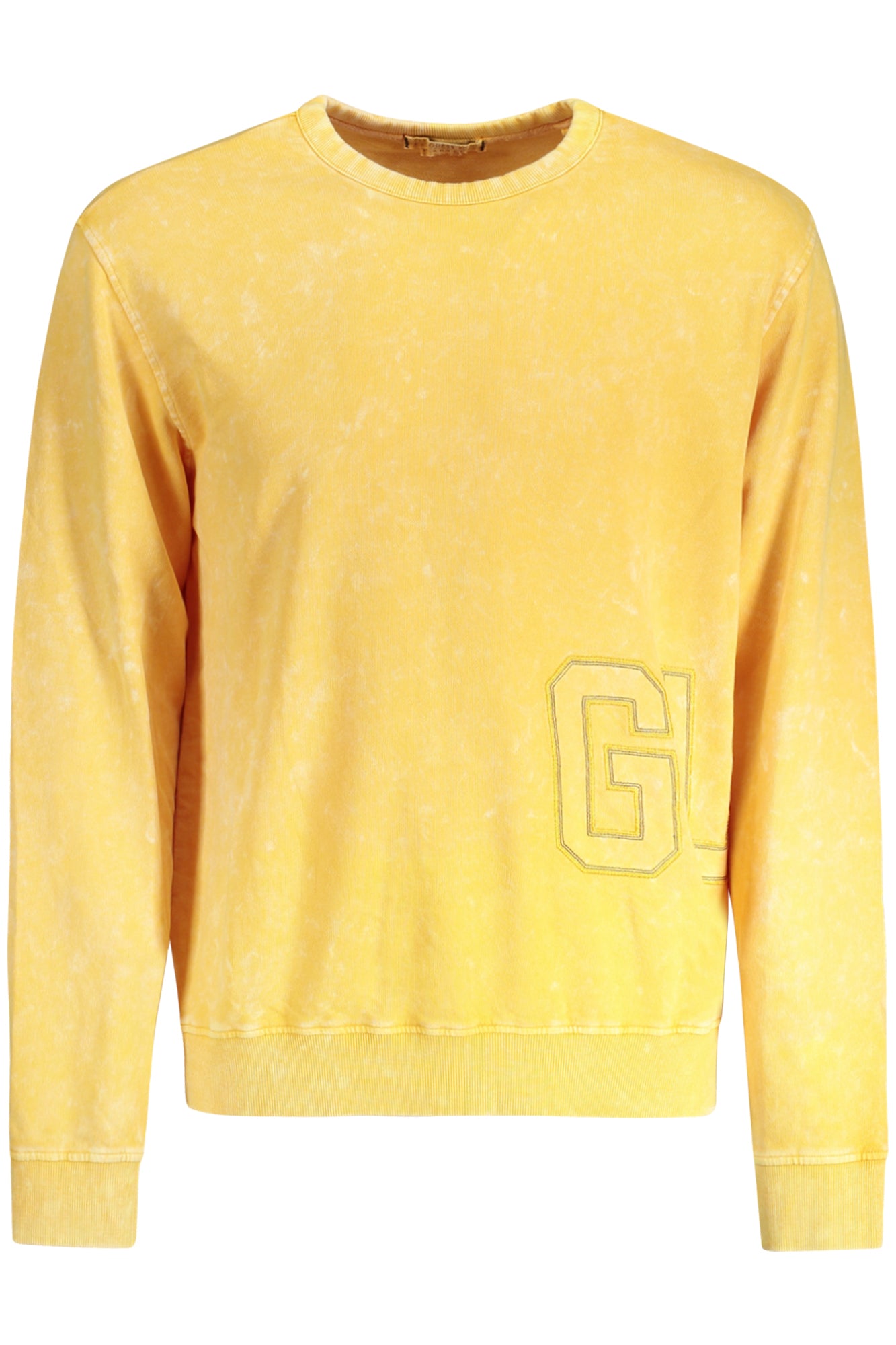 SWEAT-SHIRT GUESS JEANS SANS ZIP HOMME JAUNE - GUESS JEANS