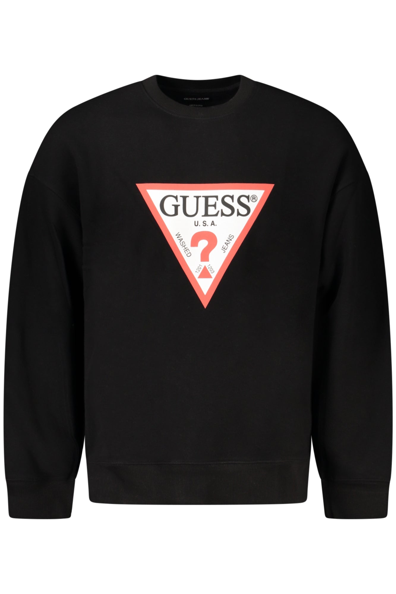 Sweat-shirt Guess Jeans sans fermeture éclair pour homme Noir - GUESS JEANS