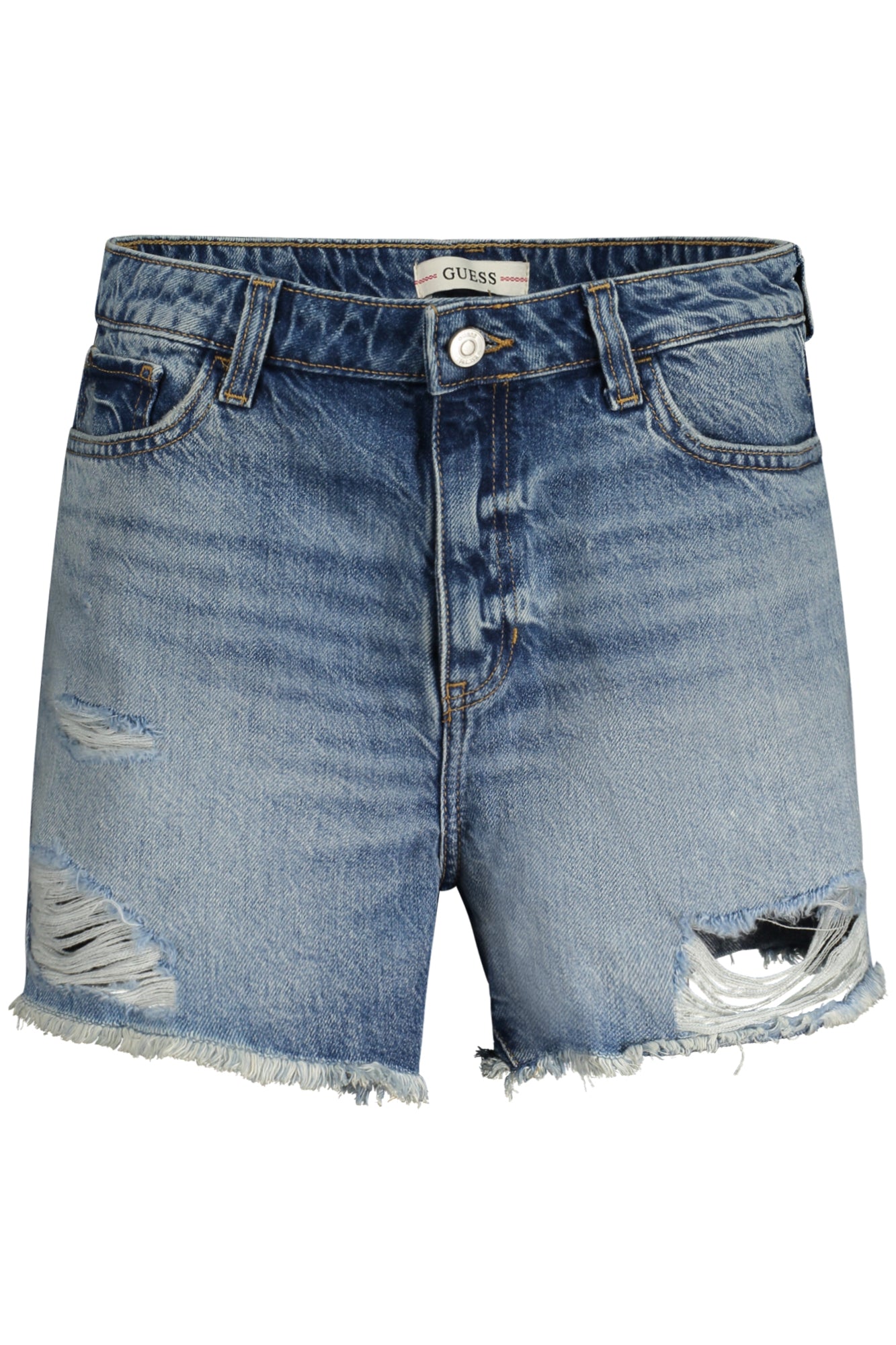 GUESS JEANS JEANS SHORT FEMME BLEU - GUESS JEANS
