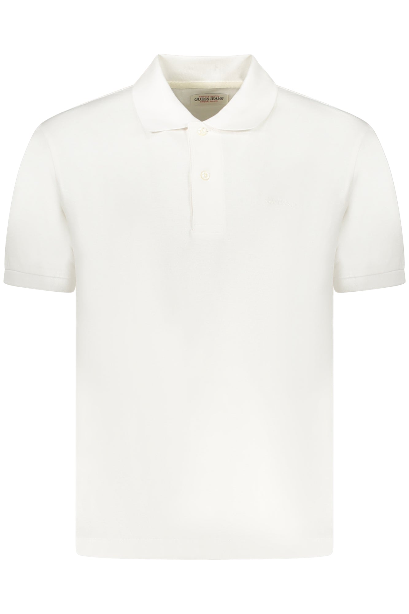 POLO GUESS JEANS MANCHES COURTES HOMME BLANC - GUESS JEANS