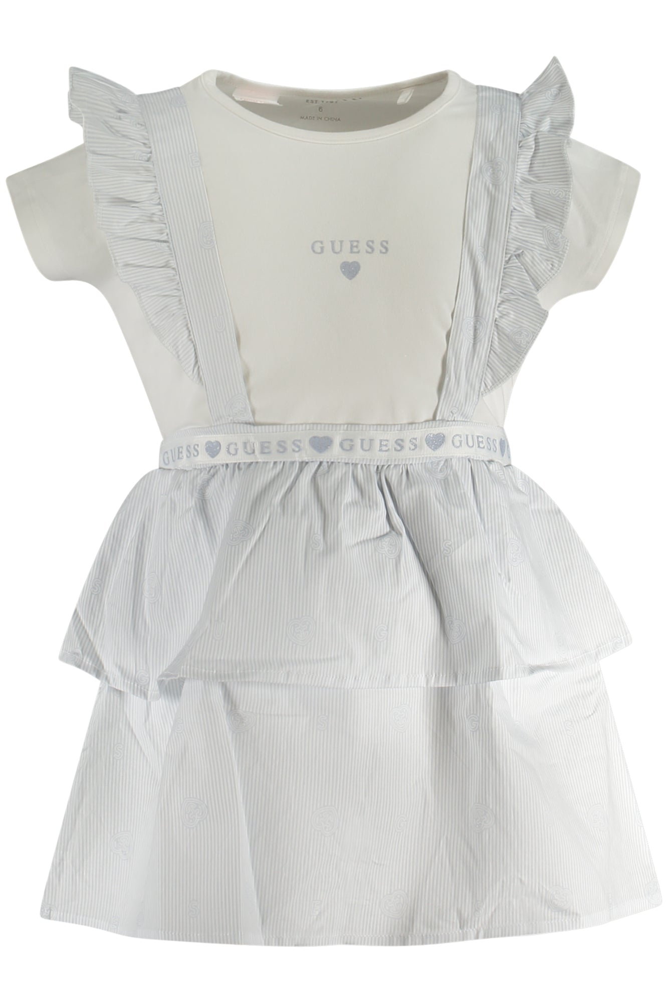 T-SHIRT MANCHES COURTES GUESS JEANS FILLE BLANC - GUESS JEANS