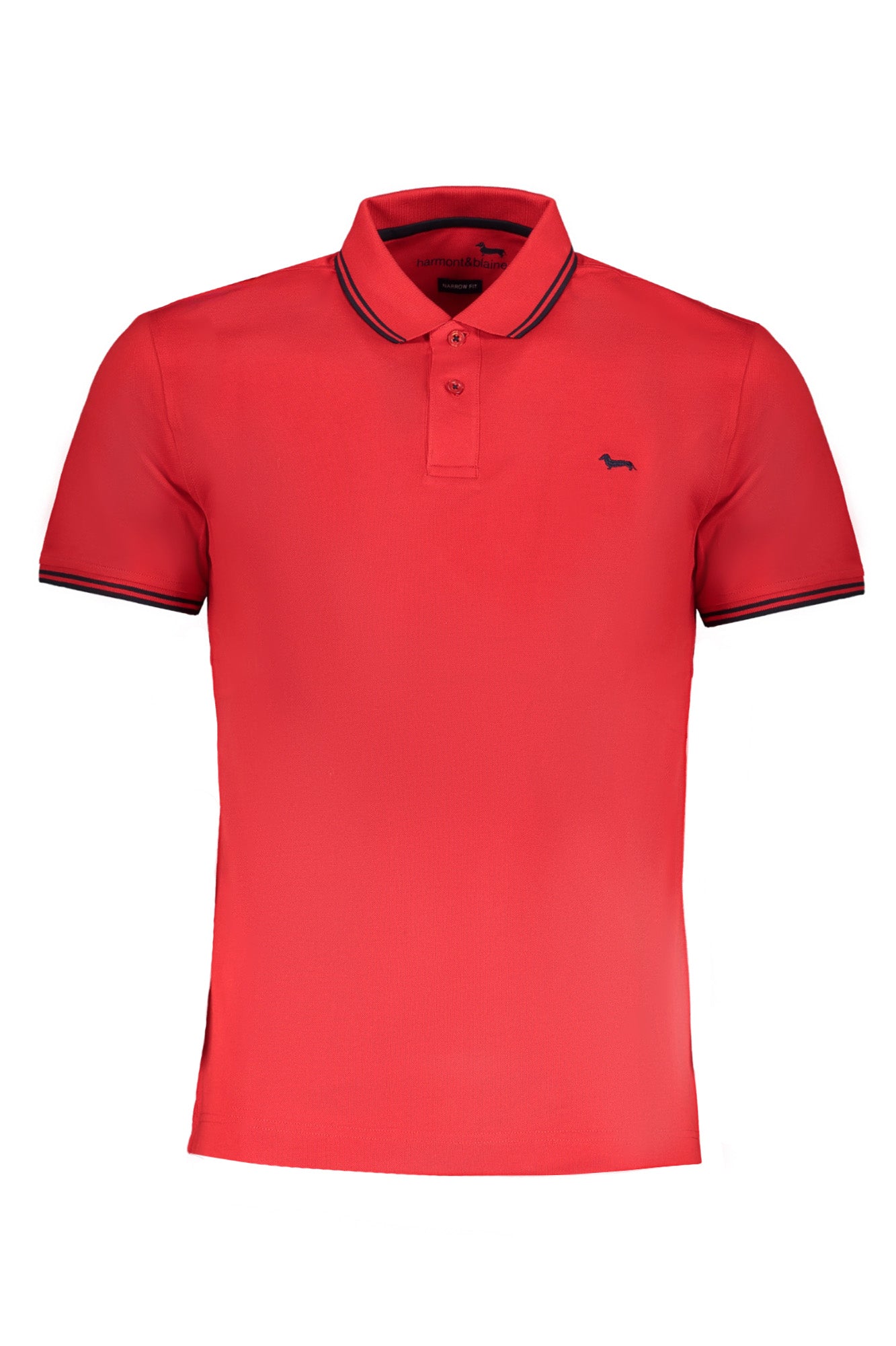 HARMONT & BLAINE POLO HOMME ROUGE À MANCHES COURTES - HARMONT & BLAINE