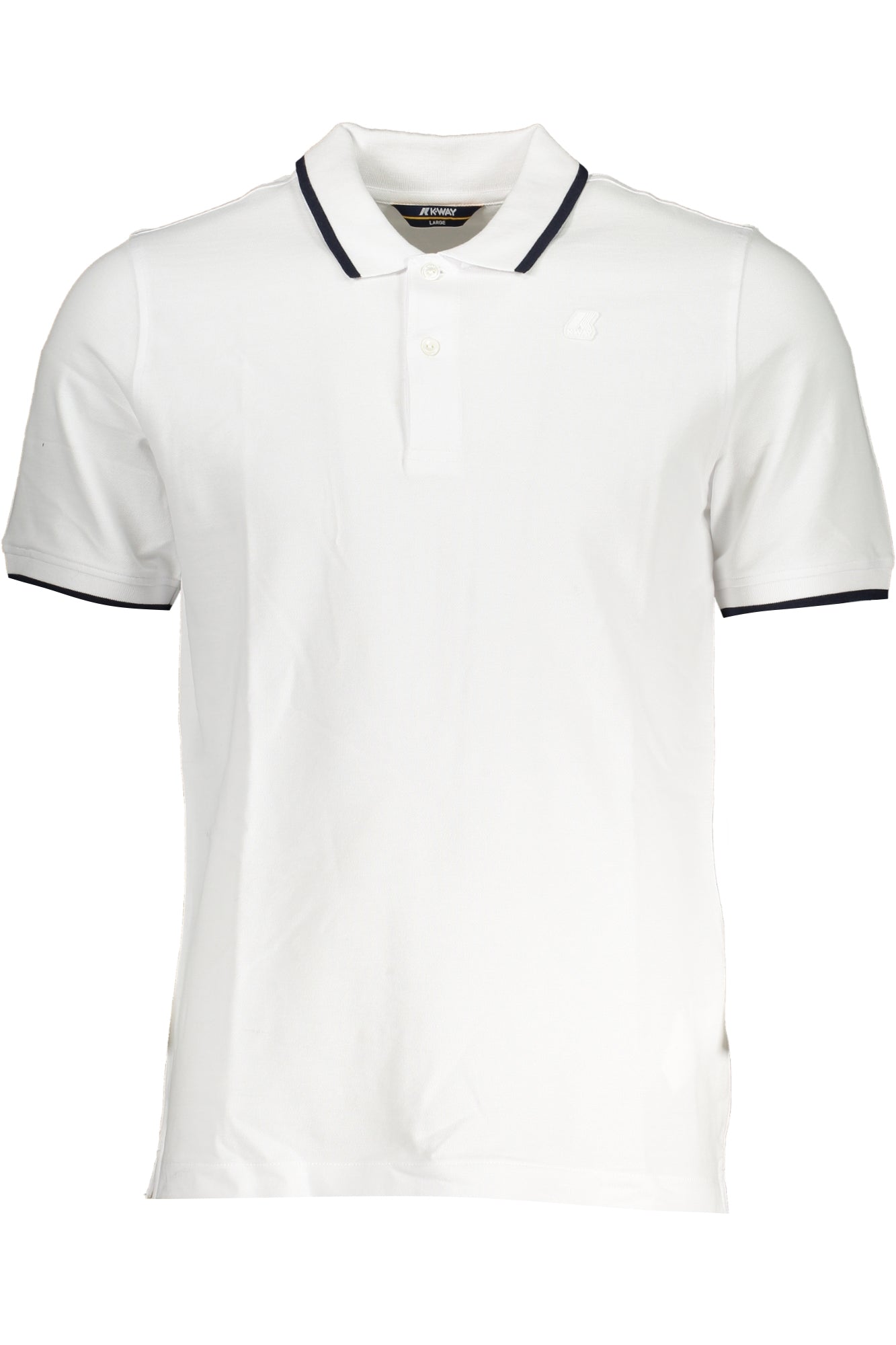 POLO HOMME K-WAY BLANC MANCHES COURTES - K-WAY