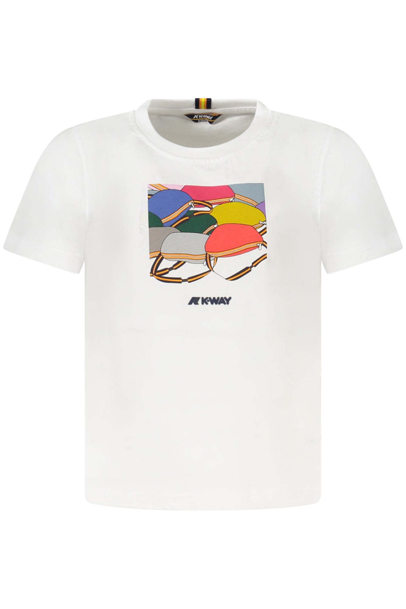 T-SHIRT MANCHES COURTES K-WAY ENFANT BLANC - K-WAY