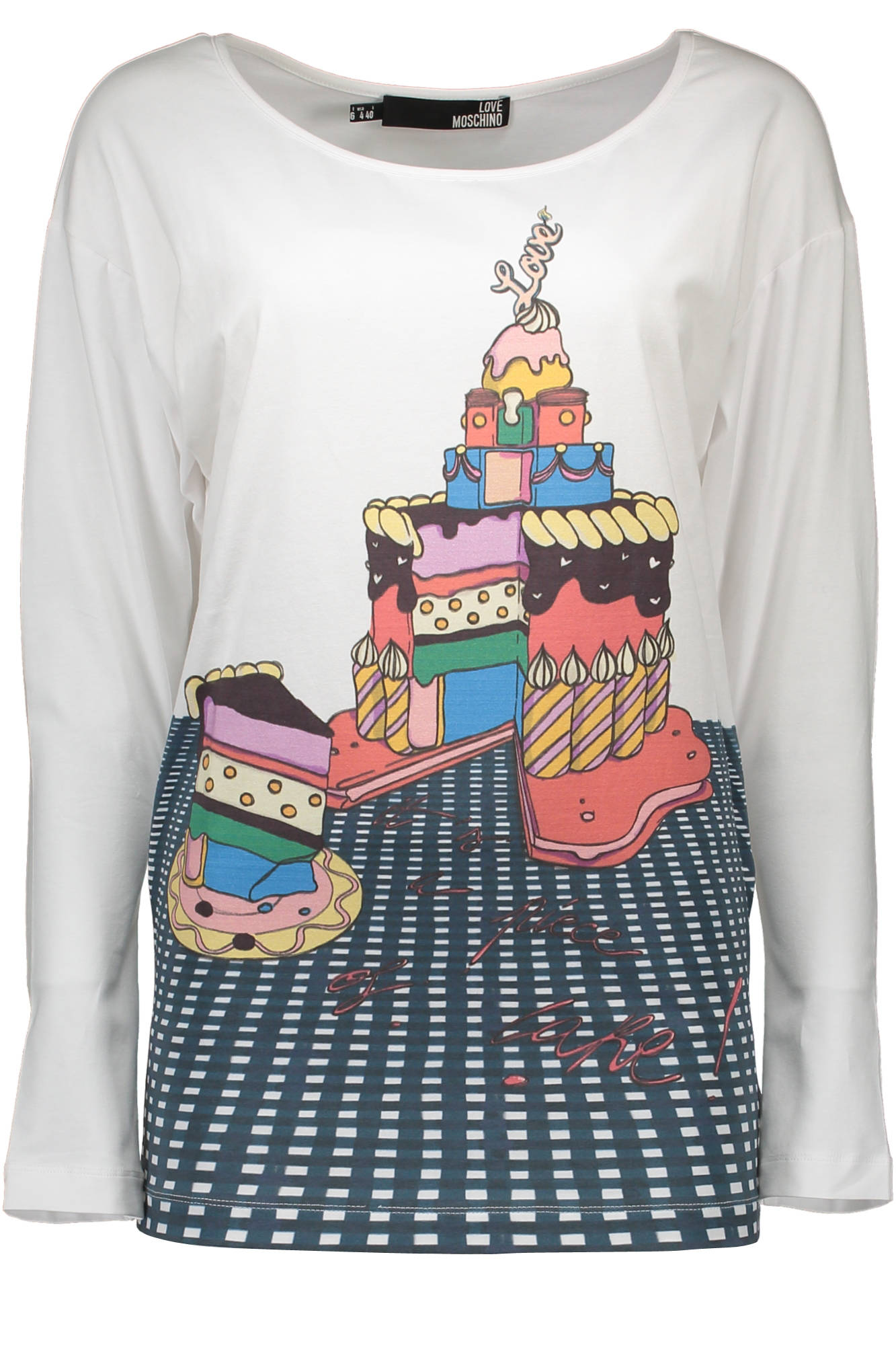 LOVE MOSCHINO T-SHIRT À MANCHES LONGUES FEMME BLANC - LOVE MOSCHINO