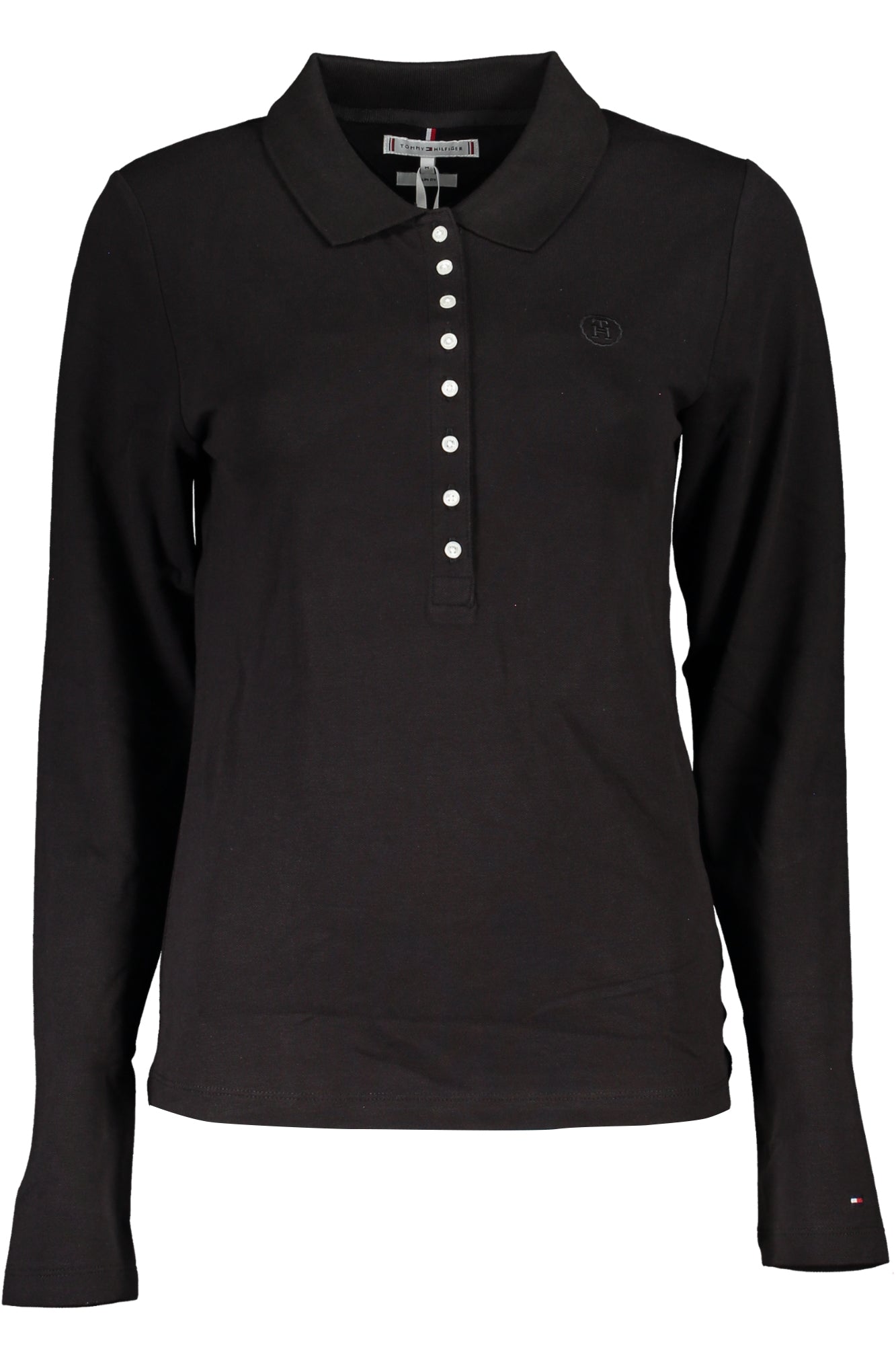 TOMMY HILFIGER POLO À MANCHES LONGUES FEMME NOIR - TOMMY HILFIGER