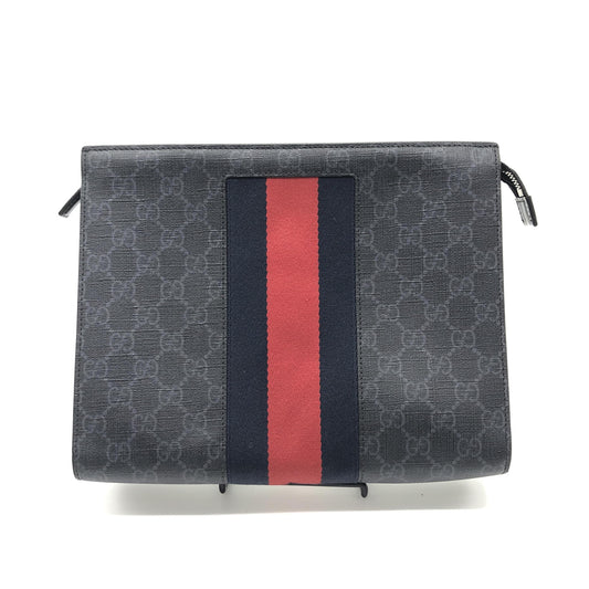 Gucci Pochette Toile Enduite Noir Vintage