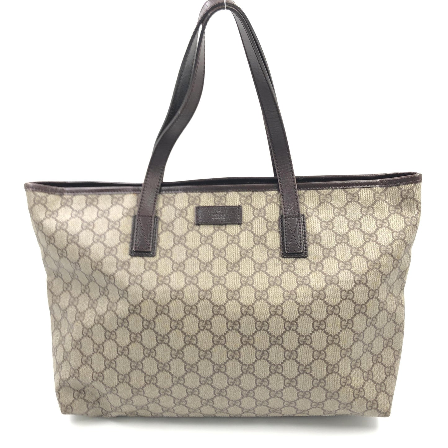 Gucci GG Supreme Tote Bag Beige/Ebony