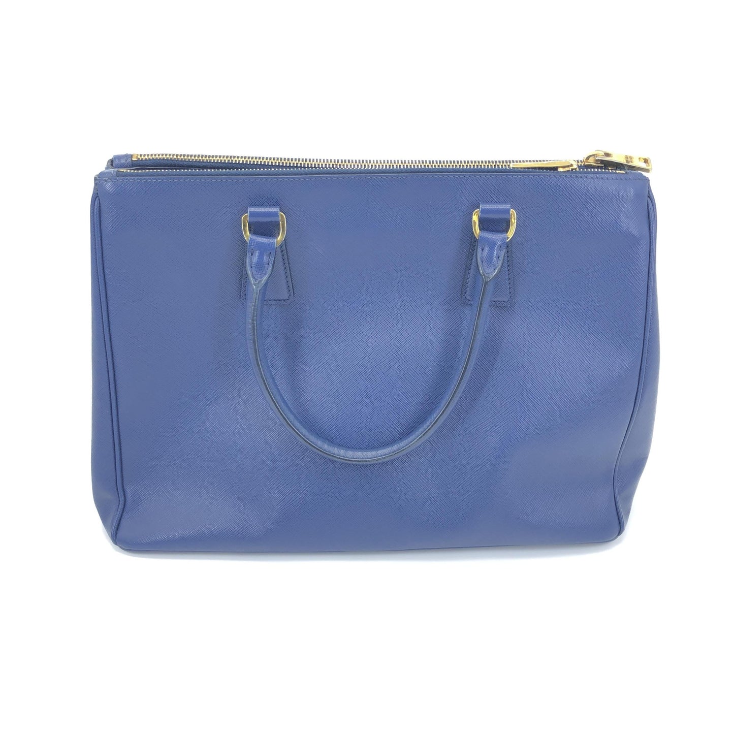 Prada Galleria en Cuir Saffiano Bleu