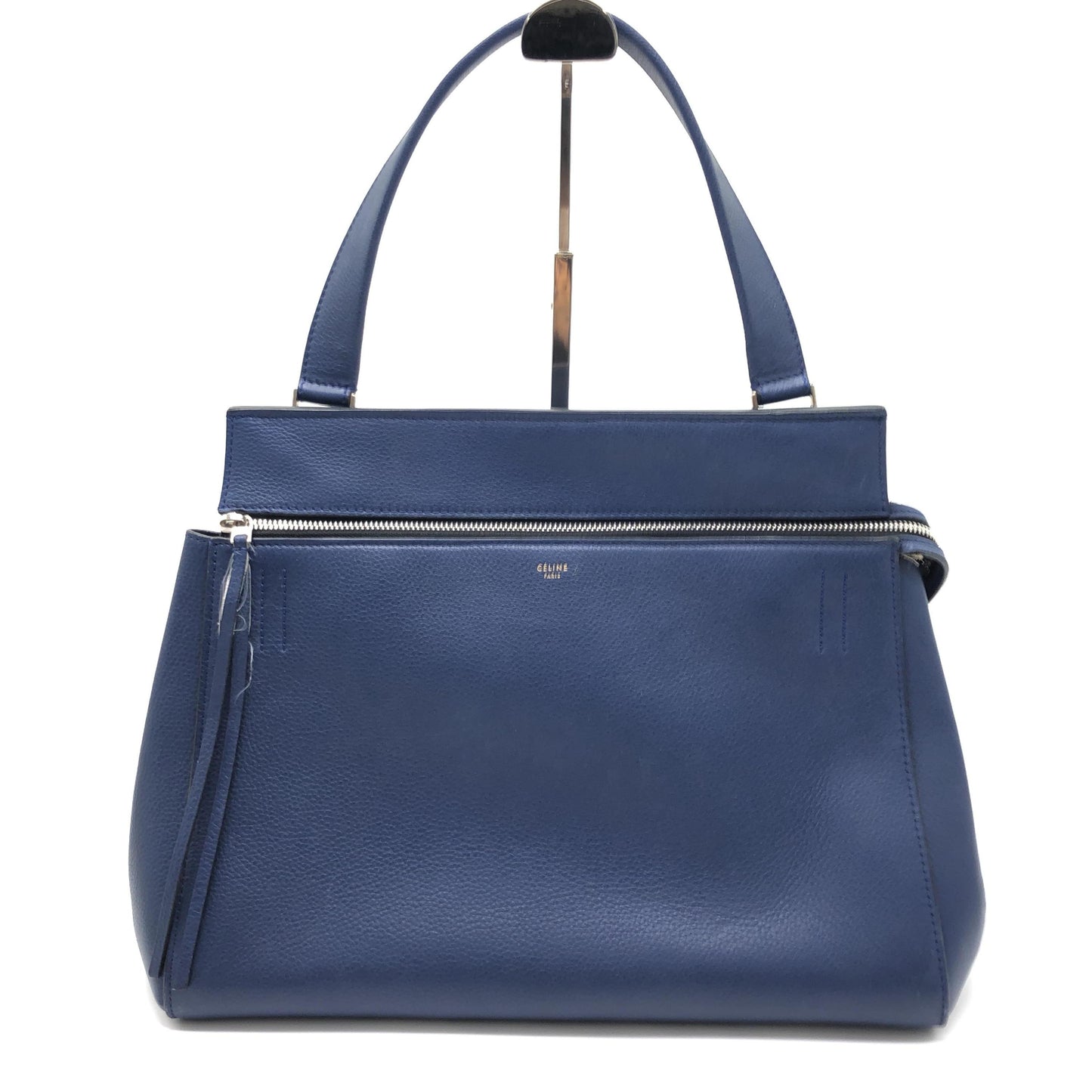 Céline Edge Medium en Cuir Grainé Bleu Marine