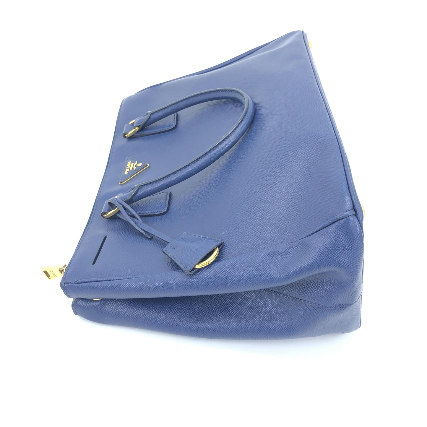 Prada Galleria en Cuir Saffiano Bleu