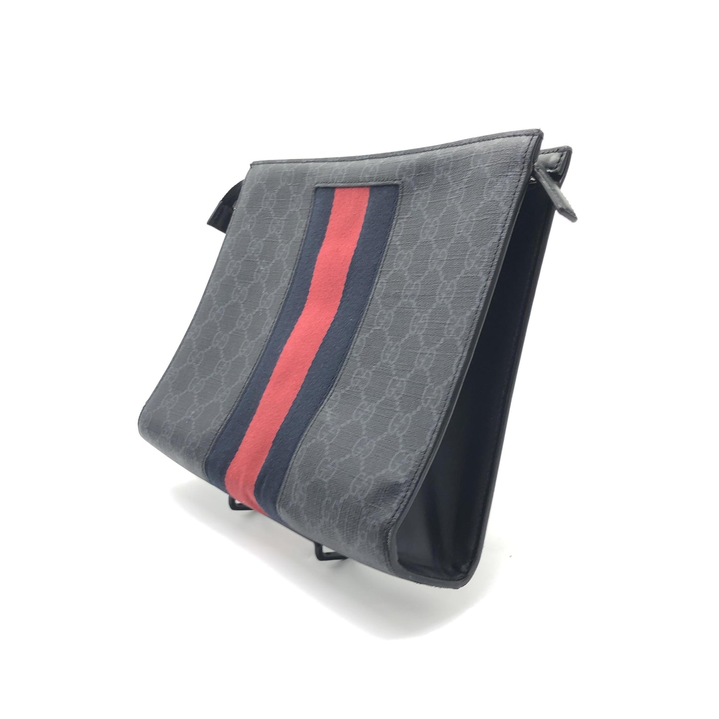 Gucci Pochette Toile Enduite Noir Vintage