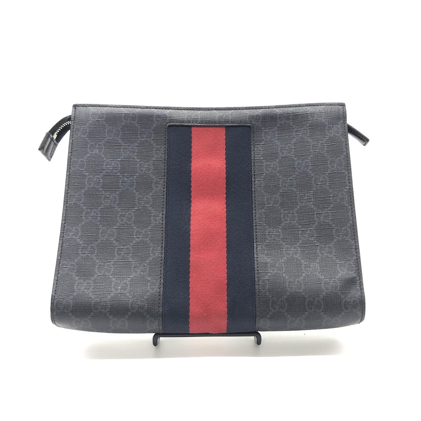 Gucci Pochette Toile Enduite Noir Vintage