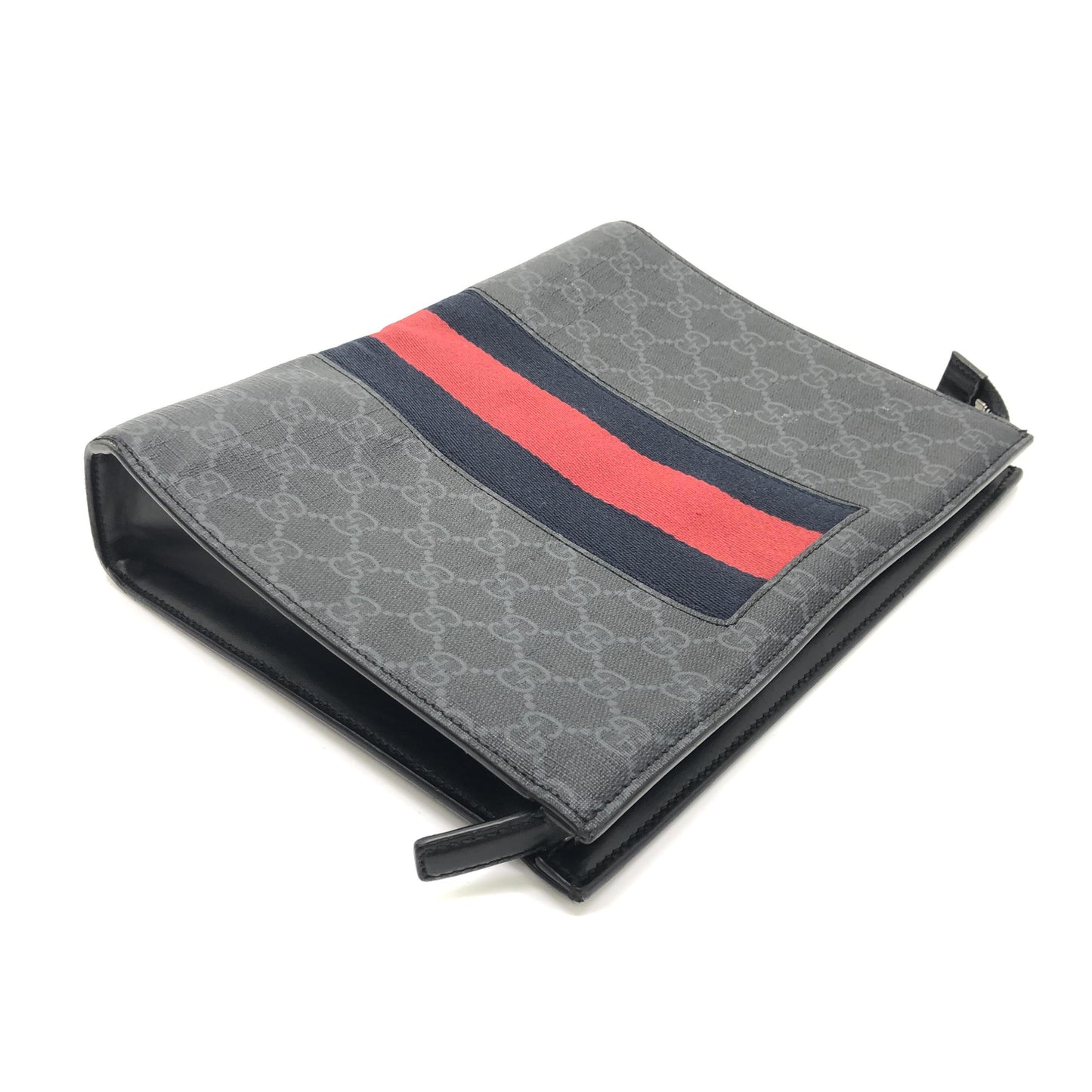 Gucci Pochette Toile Enduite Noir Vintage