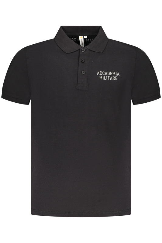 Polo noir à manches courtes pour homme de l&#39;académie militaire - ACCADEMIA MILITARE