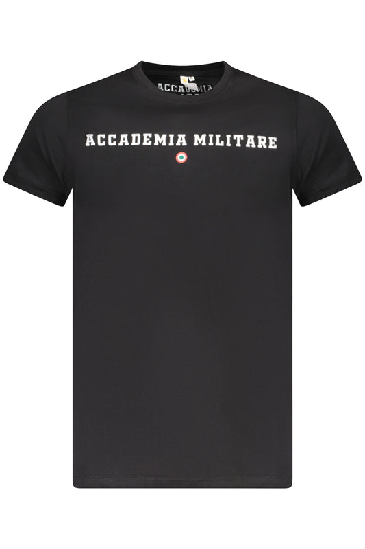 T-SHIRT NOIR À MANCHES COURTES POUR HOMMES DE L&#39;ACADÉMIE MILITAIRE - ACCADEMIA MILITARE
