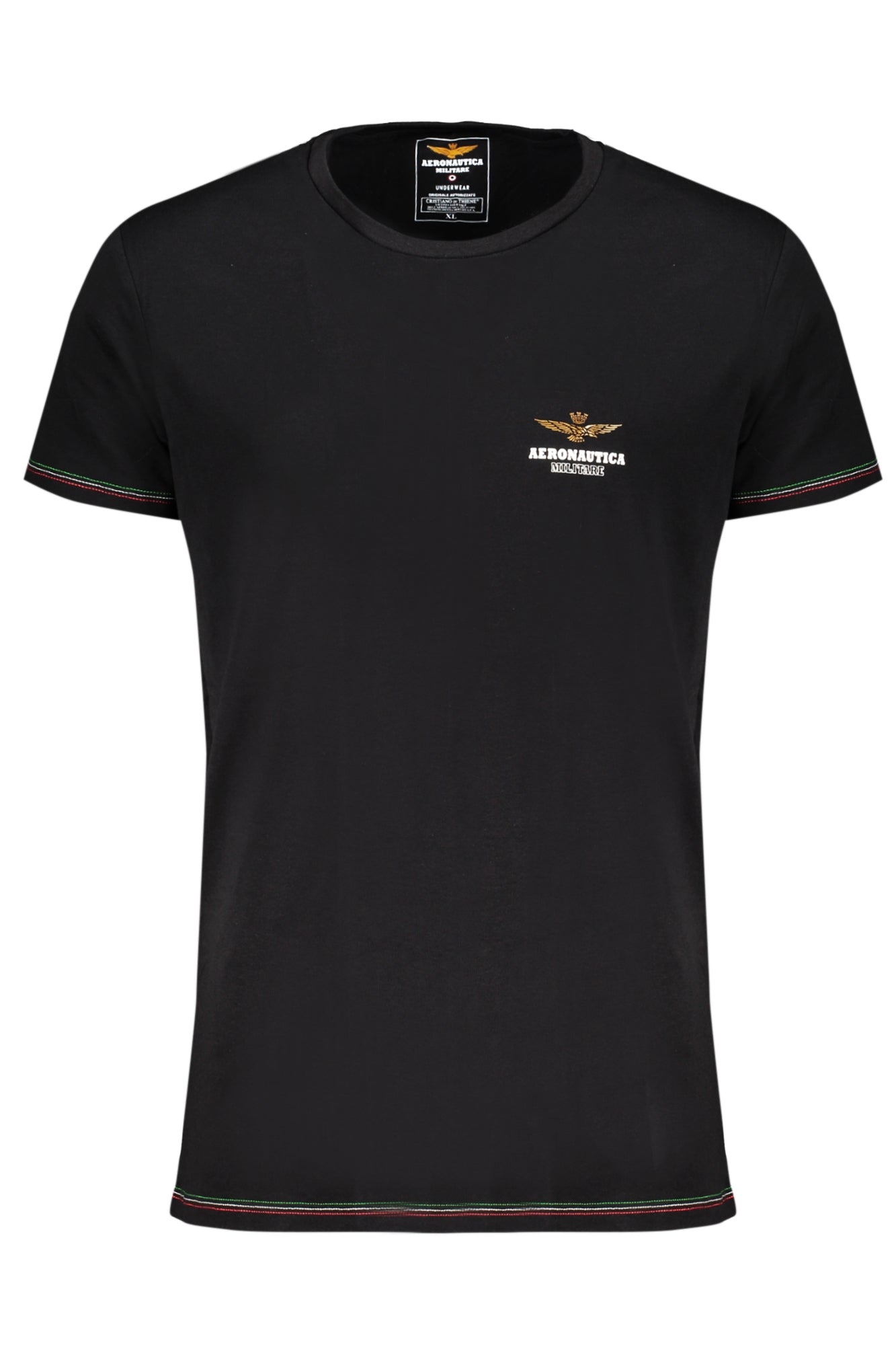 T-SHIRT EXTERIEUR HOMME AIR FORCE NOIR - AERONAUTICA MILITARE