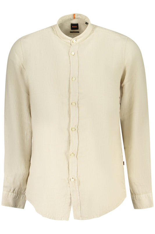 CHEMISE À MANCHES LONGUES BOSS HOMME BEIGE - BOSS