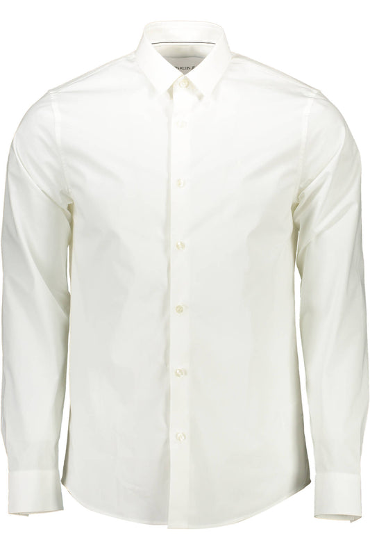 CHEMISE À MANCHES LONGUES BLANCHE POUR HOMMES CALVIN KLEIN - CALVIN KLEIN