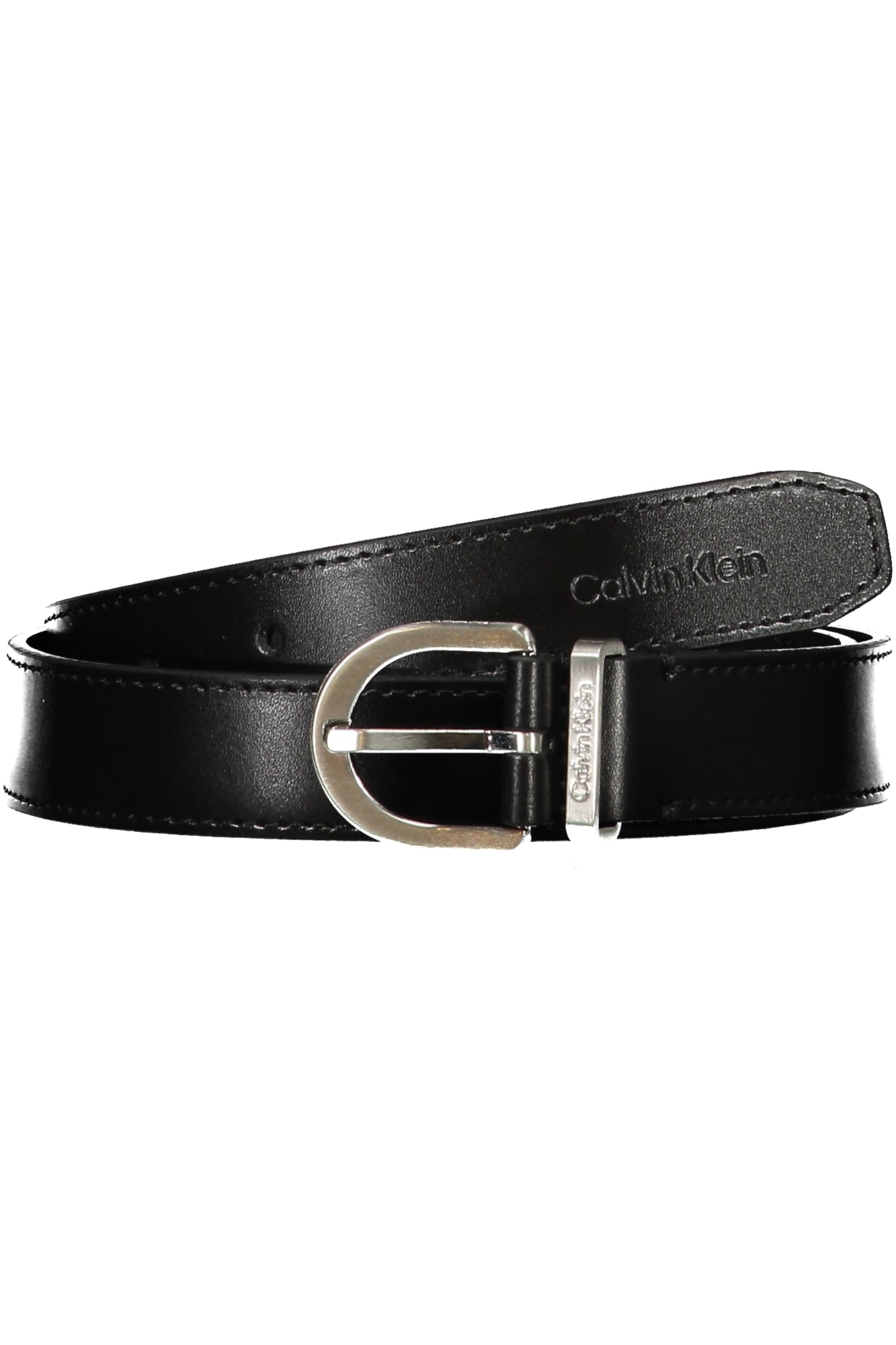 CEINTURE EN CUIR NOIR POUR FEMME CALVIN KLEIN - CALVIN KLEIN