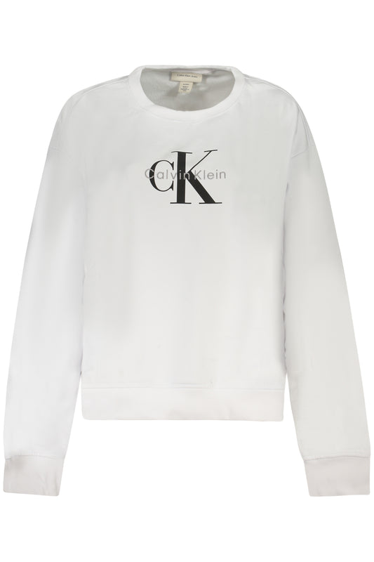 Sweat-shirt zippé Calvin Klein pour femme Blanc - CALVIN KLEIN