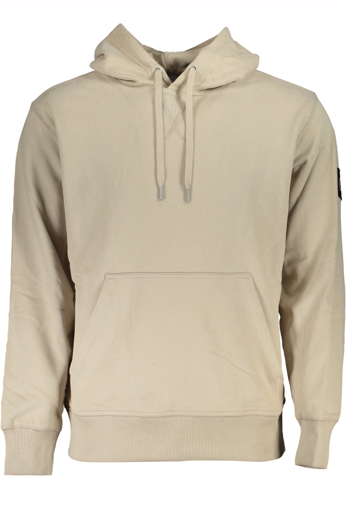 SWEAT-SHIRT SANS FERMETURE ÉCLAIR BEIGE CALVIN KLEIN POUR HOMMES - CALVIN KLEIN