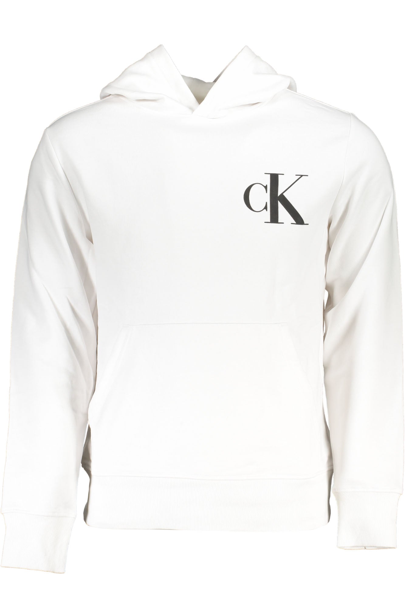 SWEAT-SHIRT SANS FERMETURE ÉCLAIR BLANC CALVIN KLEIN POUR HOMMES - CALVIN KLEIN