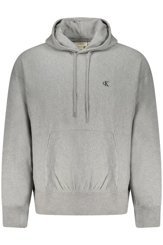 SWEAT-SHIRT GRIS À FERMETURE ÉCLAIR CALVIN KLEIN POUR HOMME - CALVIN KLEIN