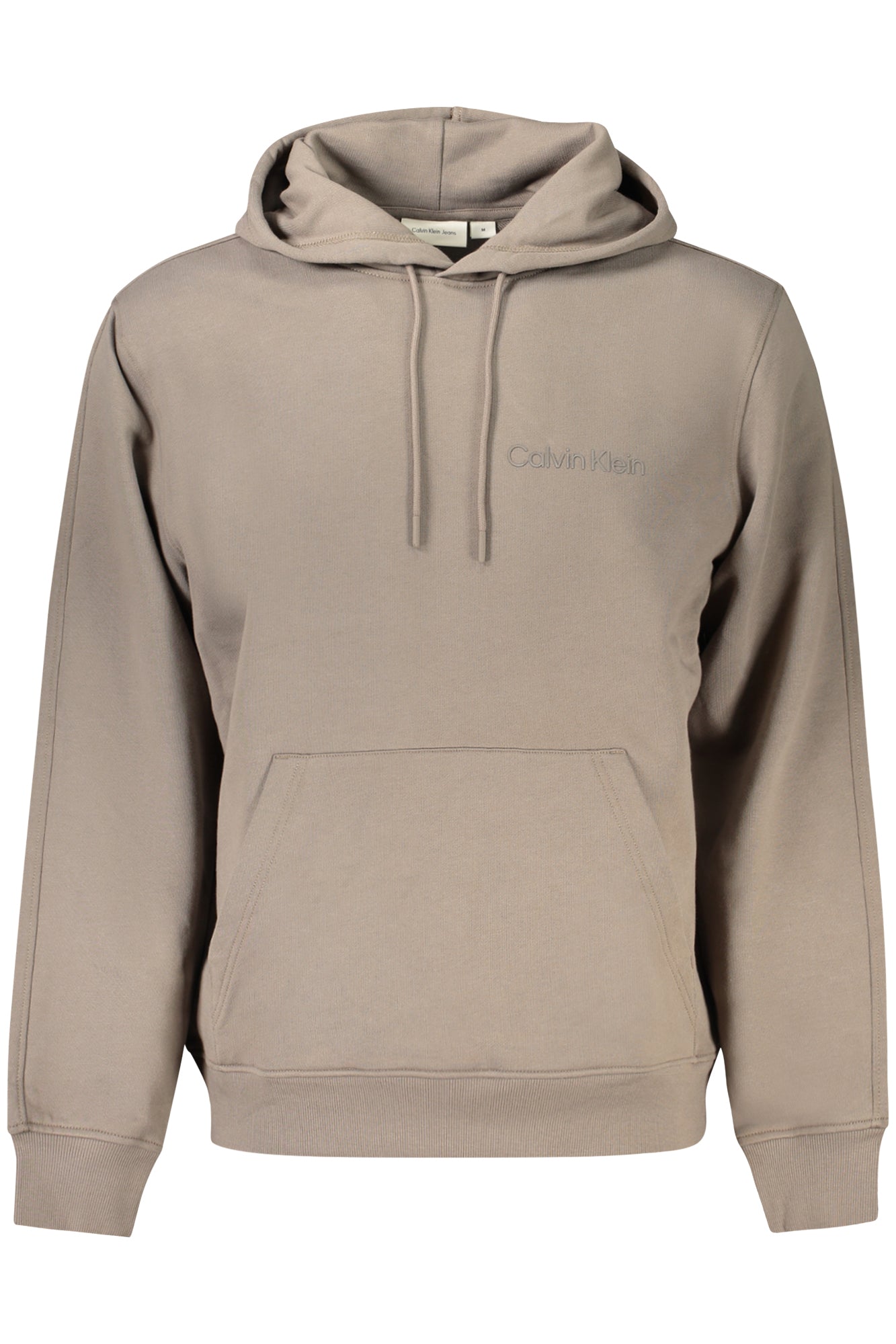 SWEAT-SHIRT ZIPPÉ MARRON CALVIN KLEIN POUR HOMMES - CALVIN KLEIN