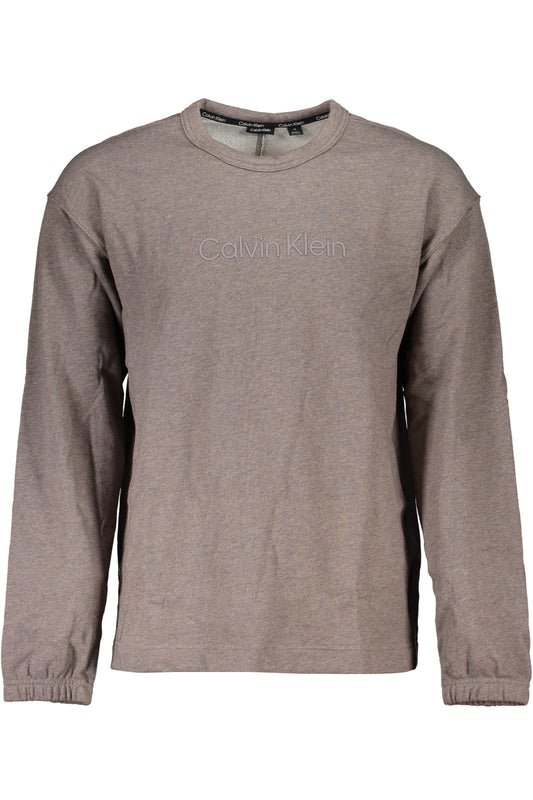 SWEAT-SHIRT SANS FERMETURE ÉCLAIR POUR HOMMES CALVIN KLEIN MARRON - CALVIN KLEIN