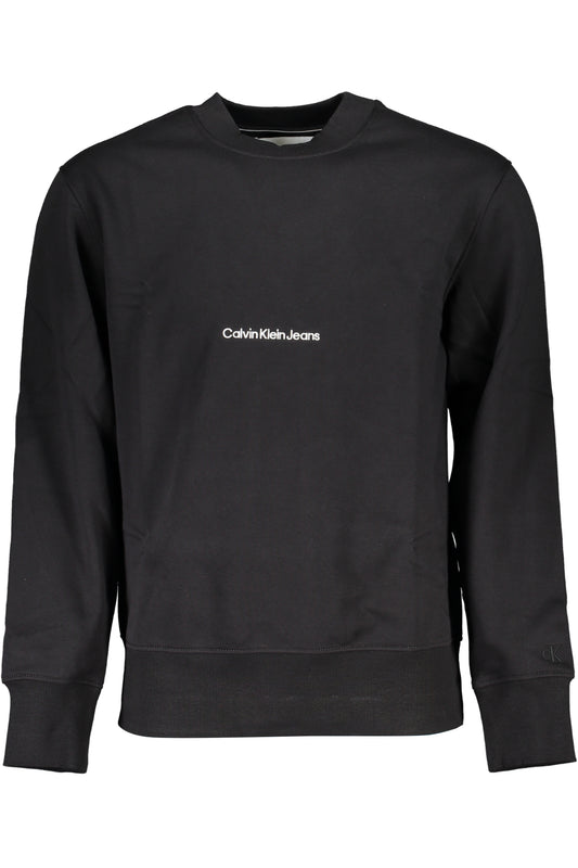 SWEAT-SHIRT SANS FERMETURE ÉCLAIR NOIR CALVIN KLEIN POUR HOMMES - CALVIN KLEIN