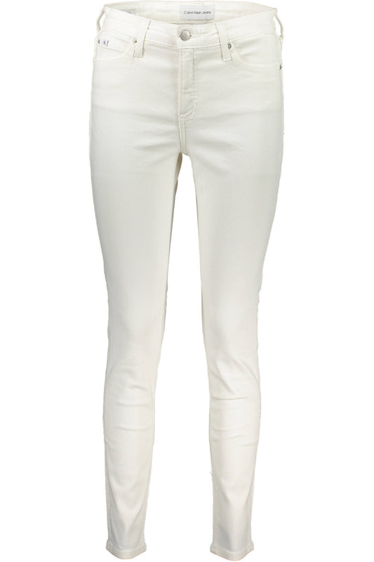 CALVIN KLEIN JEANS EN DENIM POUR FEMME BLANC - CALVIN KLEIN
