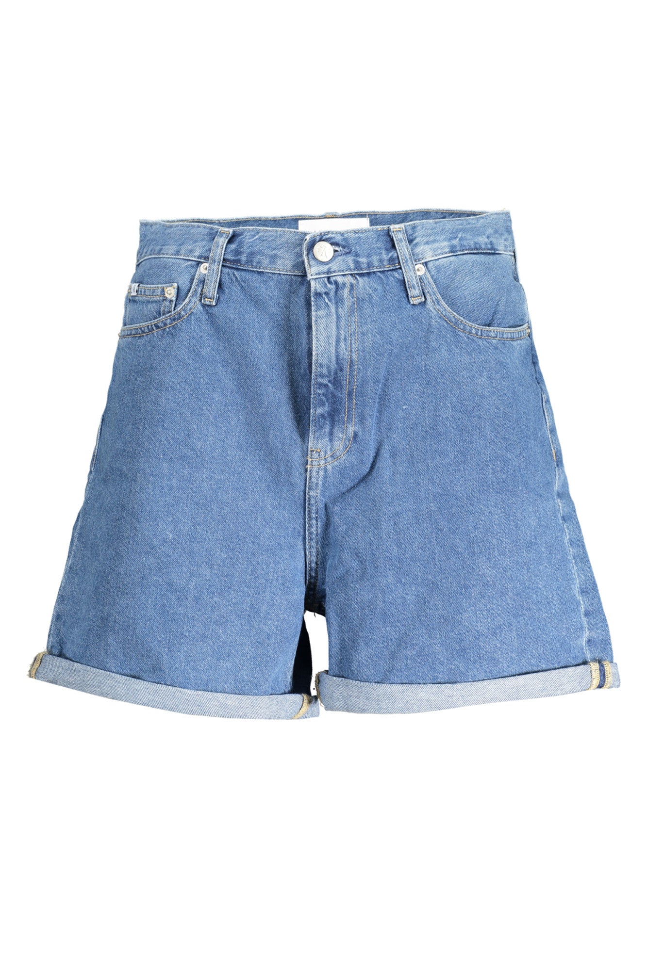 CALVIN KLEIN JEANS SHORT FEMME BLEU - CALVIN KLEIN