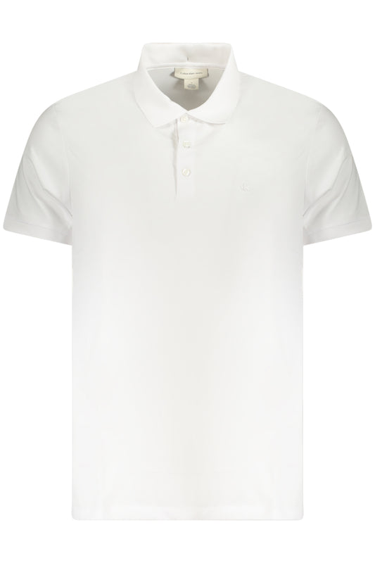 POLO À MANCHES COURTES POUR HOMMES CALVIN KLEIN BLANC - CALVIN KLEIN