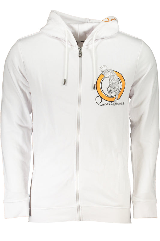 SWEAT-SHIRT ZIPPÉ BLANC HOMME CAVALLI CLASS - CAVALLI CLASS