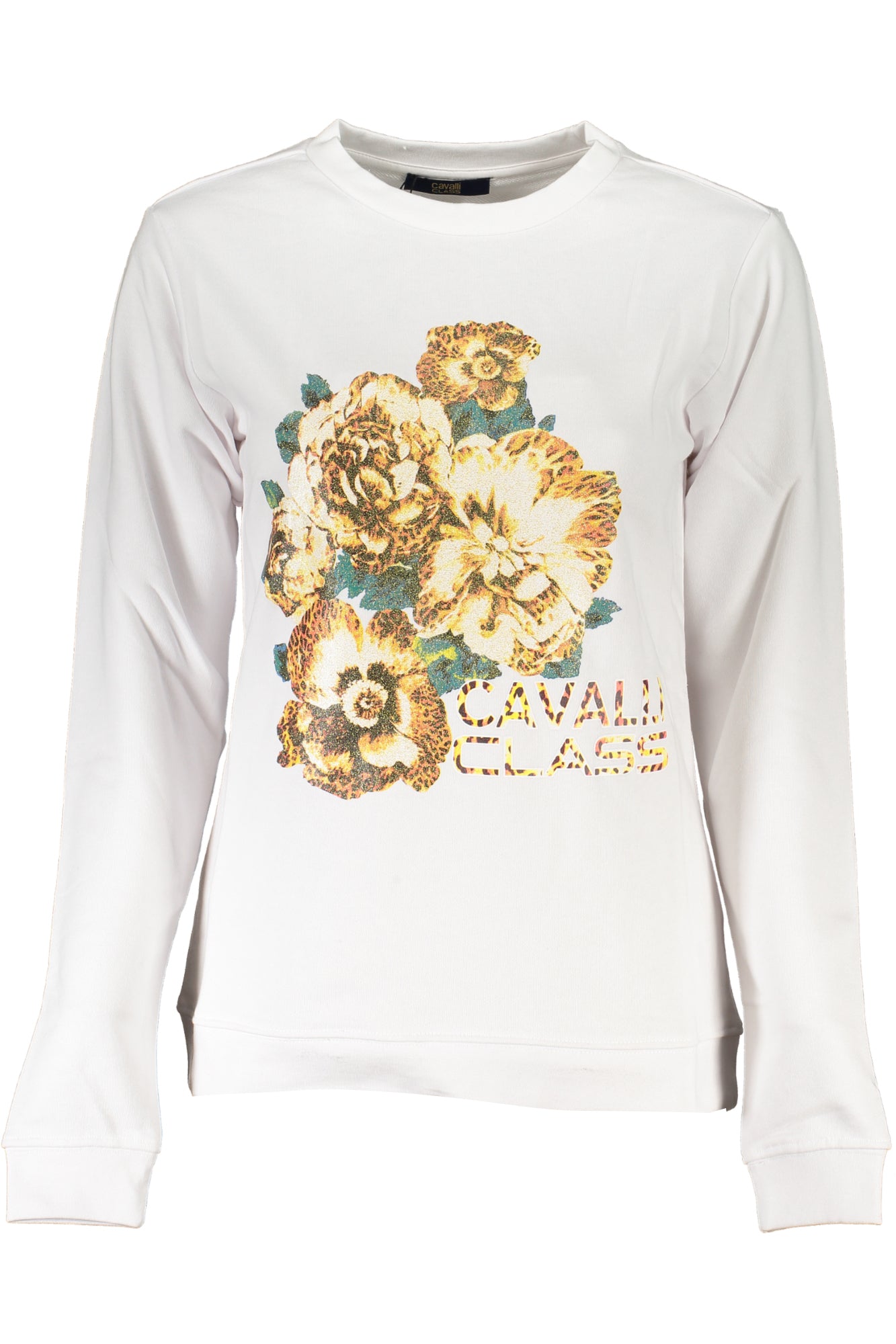 SWEAT-SHIRT FEMME CAVALLI CLASS BLANC SANS ZIP - CAVALLI CLASS